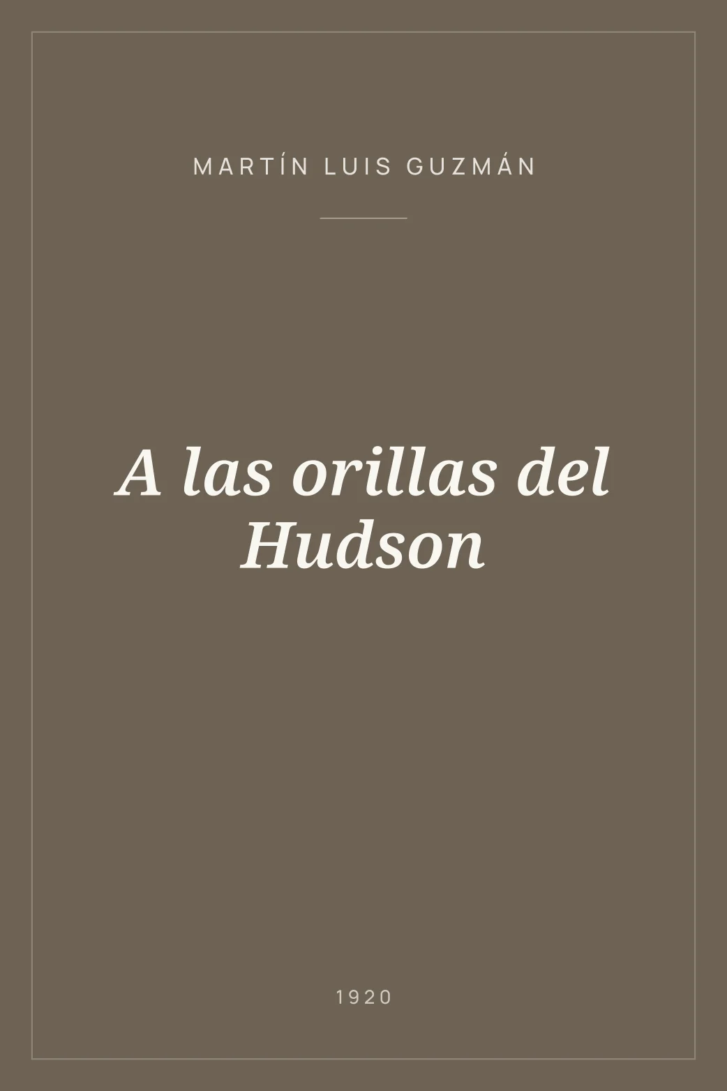 Portada de A las orillas del Hudson