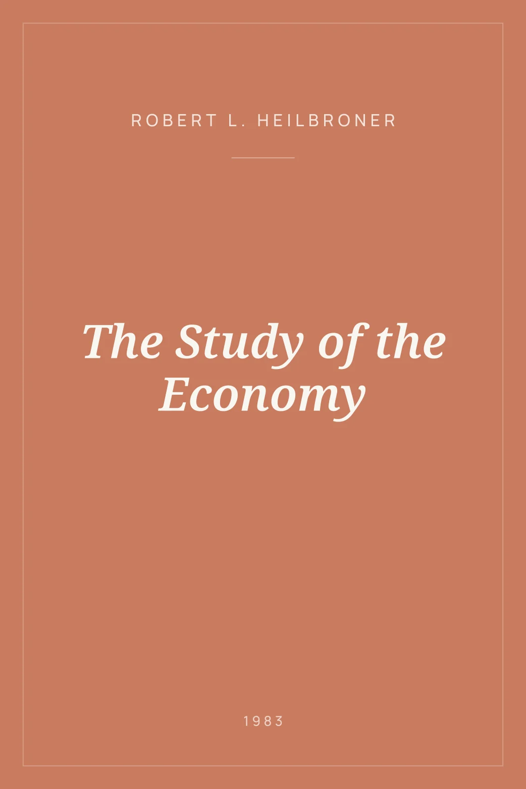 Portada de The Study of the Economy