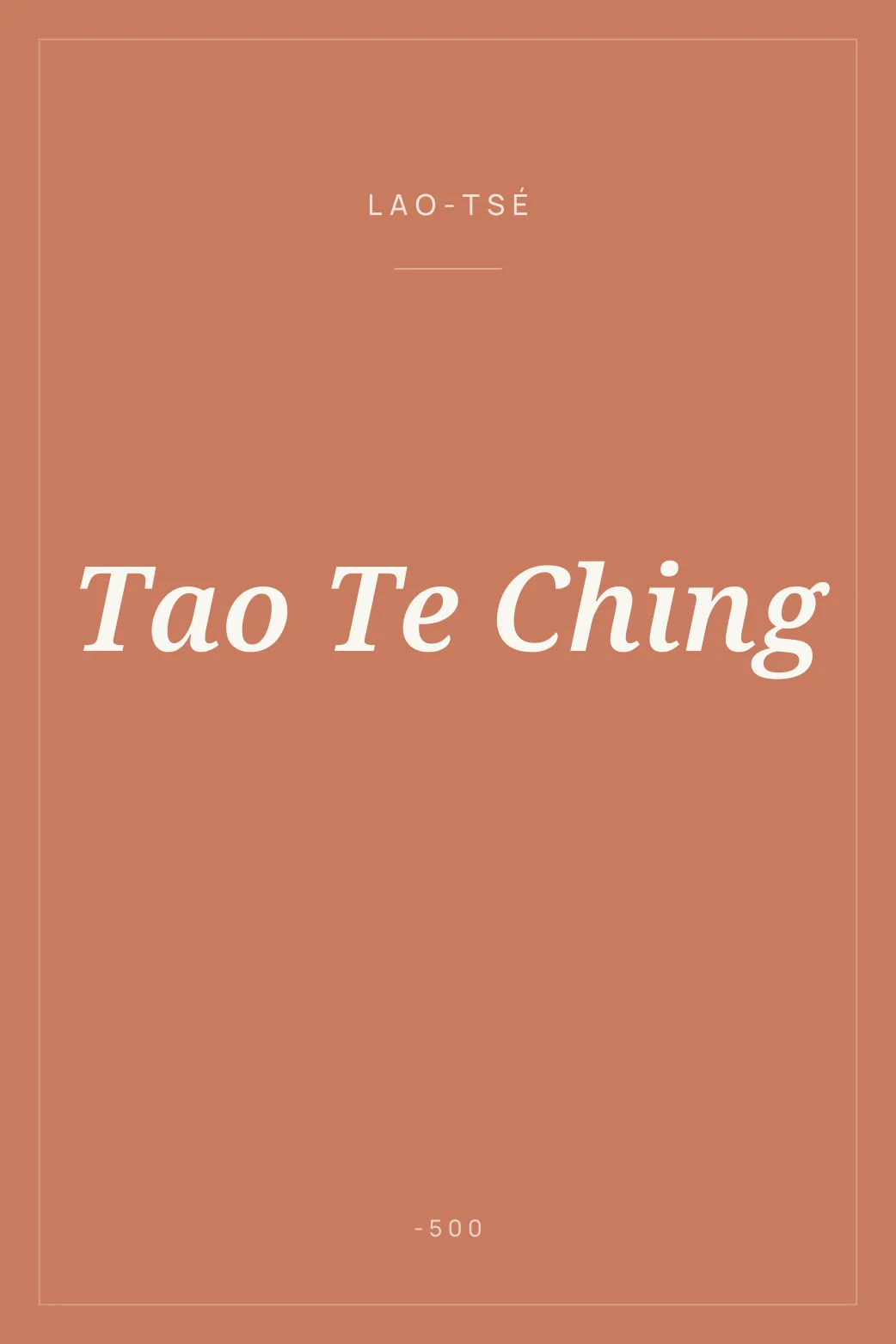 Portada de Tao Te Ching