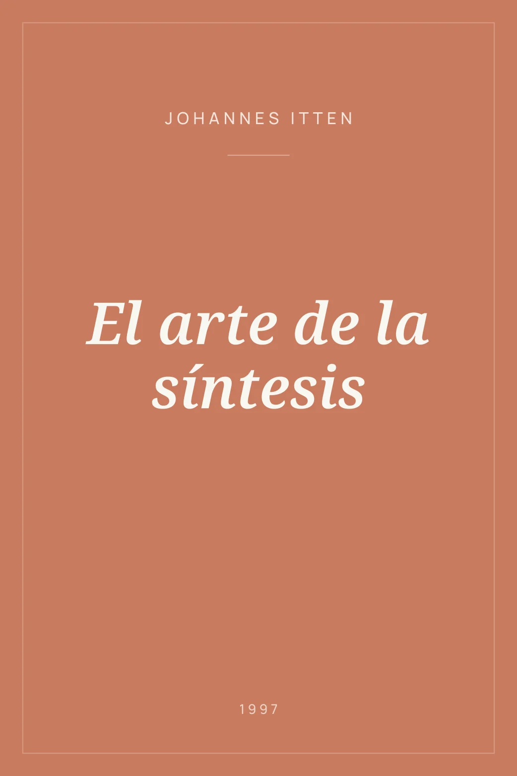 Portada de El arte de la síntesis