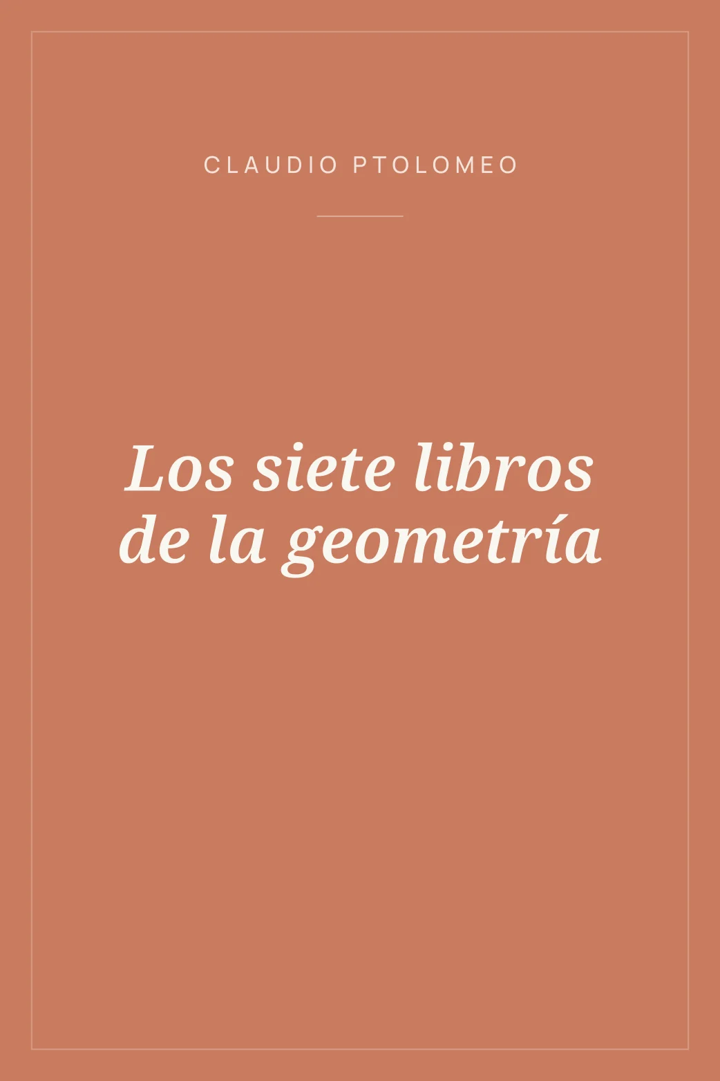 Portada de Los siete libros de la geometría