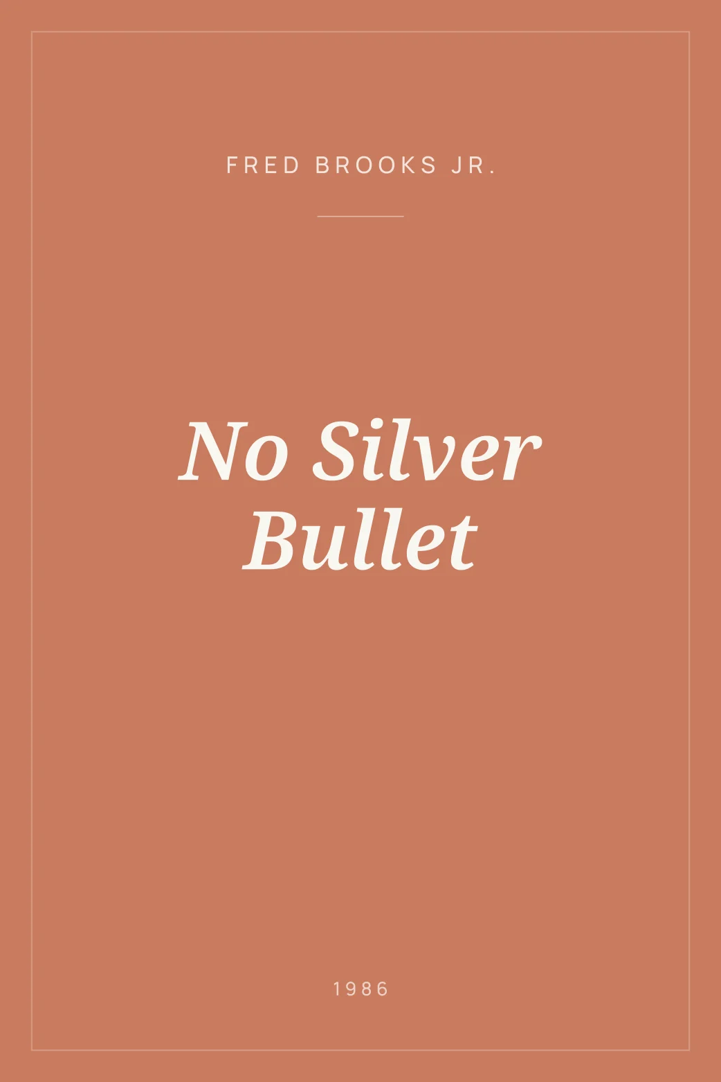 Portada de No Silver Bullet