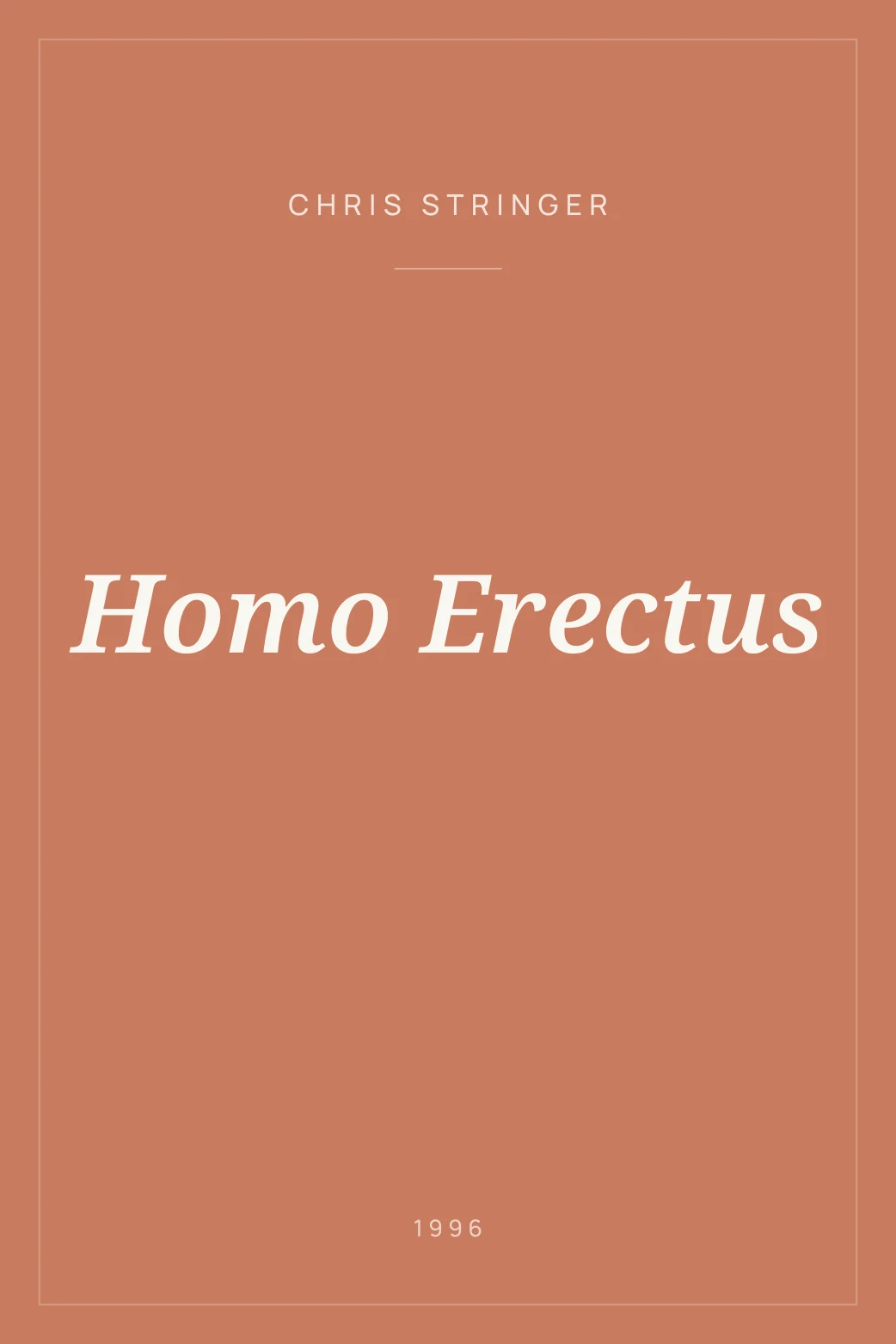 Portada de Homo Erectus