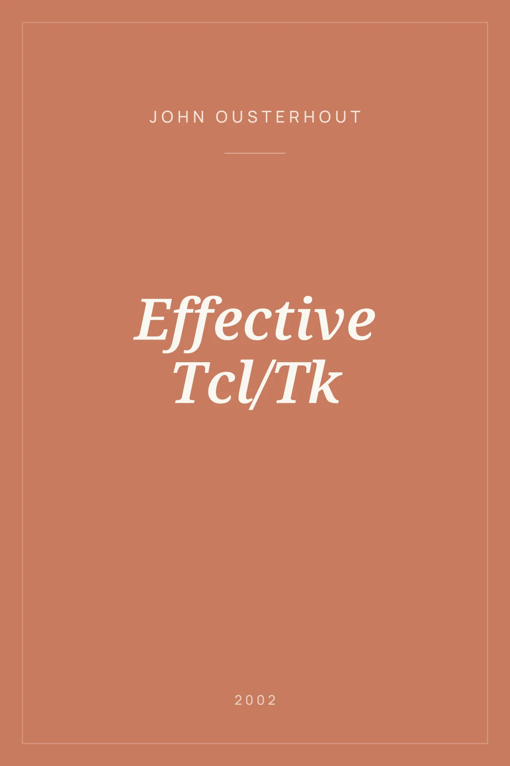 Portada de Effective Tcl/Tk