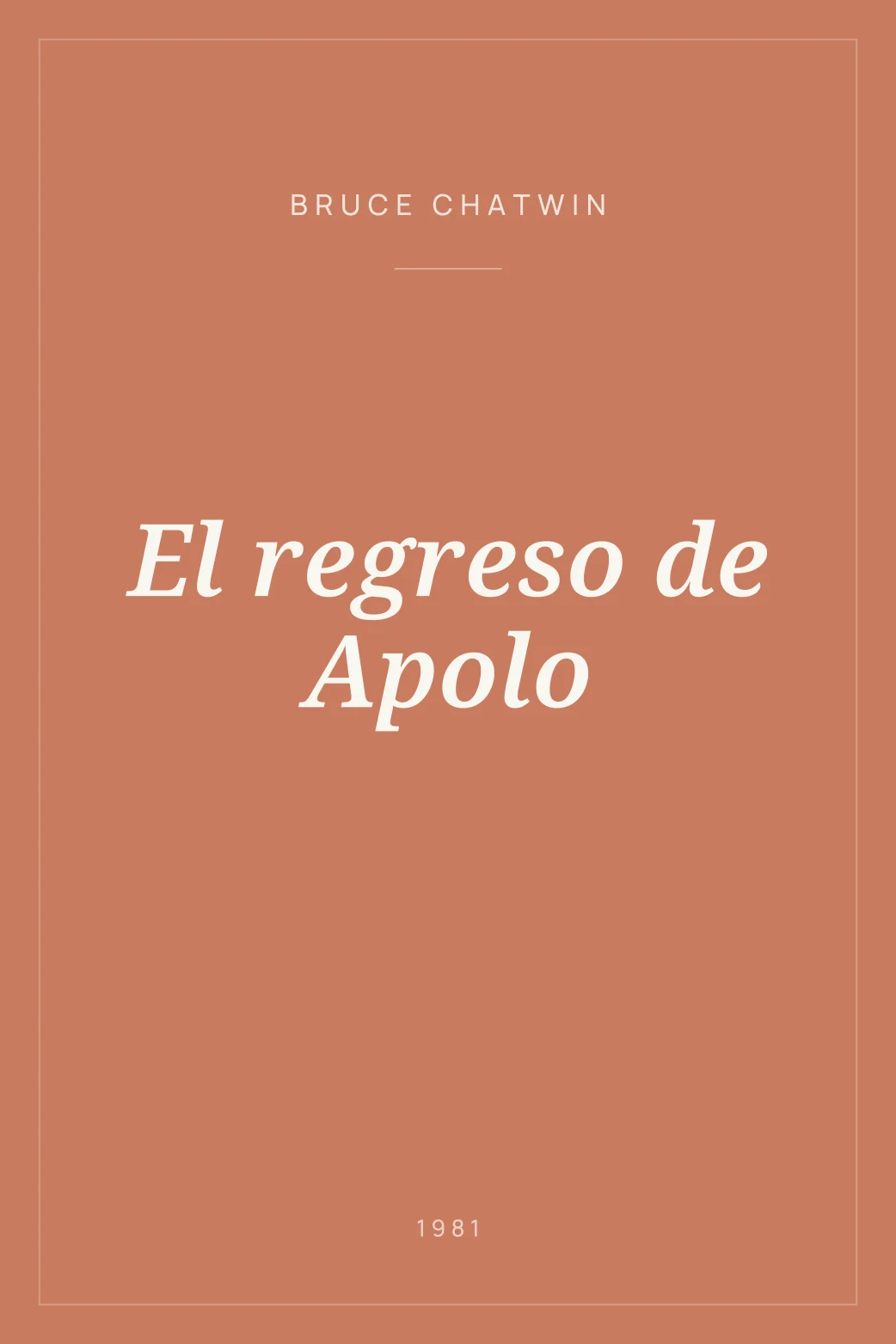 Portada de El regreso de Apolo