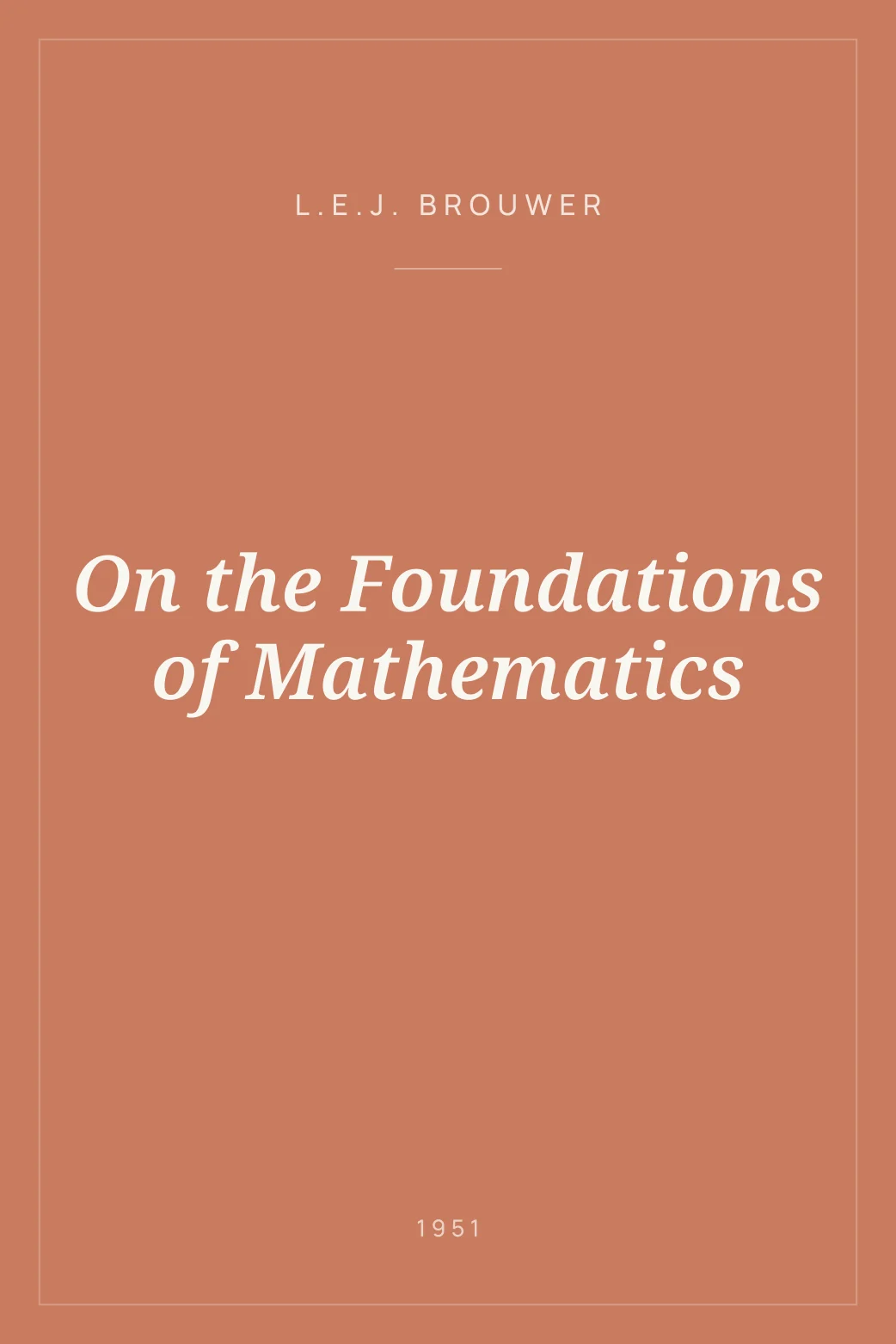 Portada de On the Foundations of Mathematics