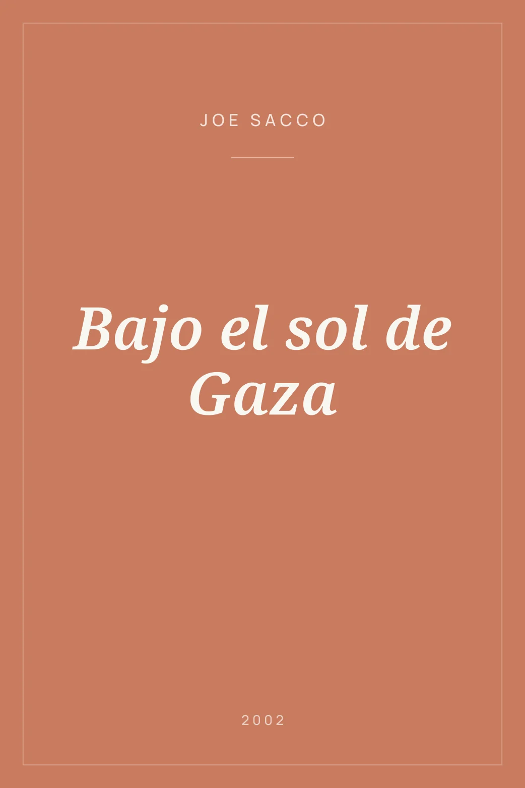 Portada de Bajo el sol de Gaza