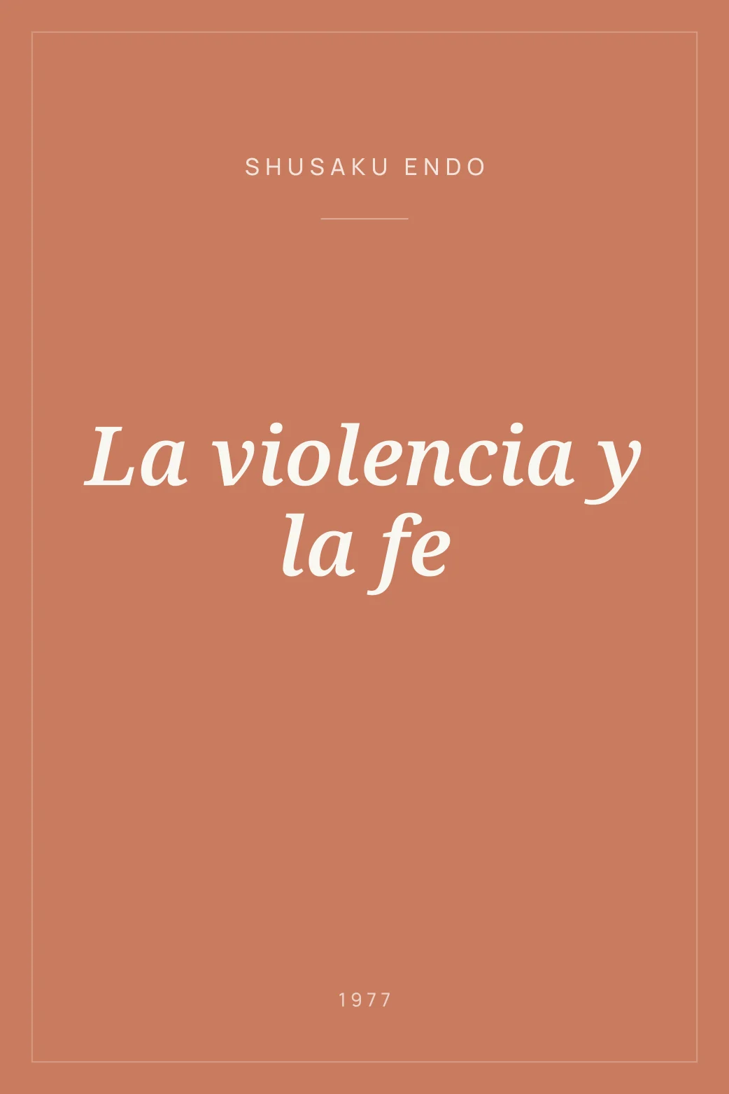 Portada de La violencia y la fe