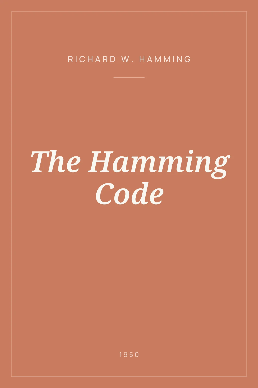 Portada de The Hamming Code