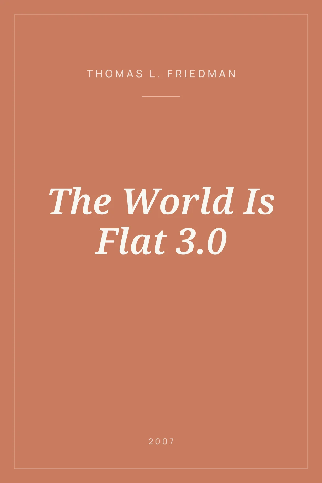 Portada de The World Is Flat 3.0