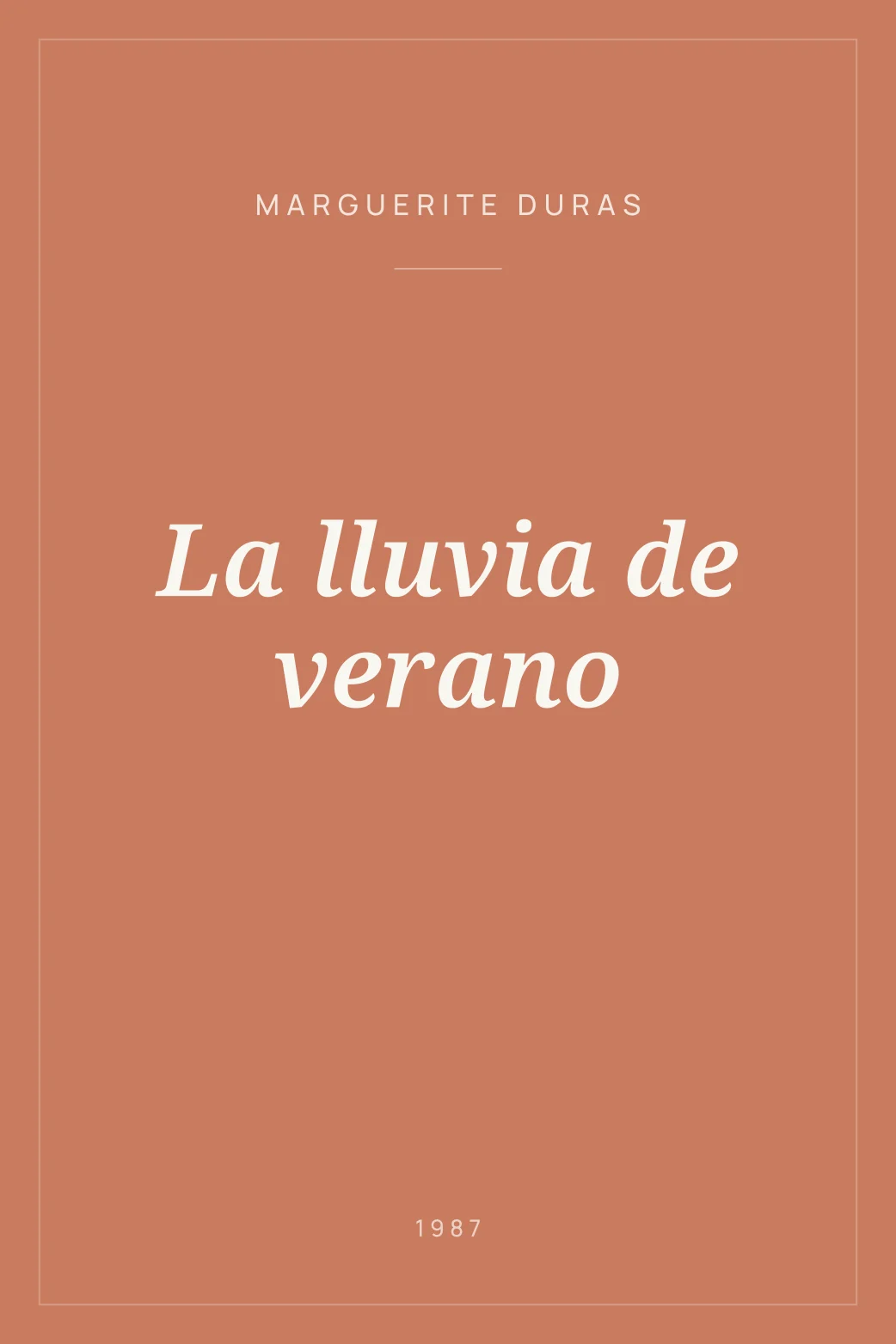Portada de La lluvia de verano