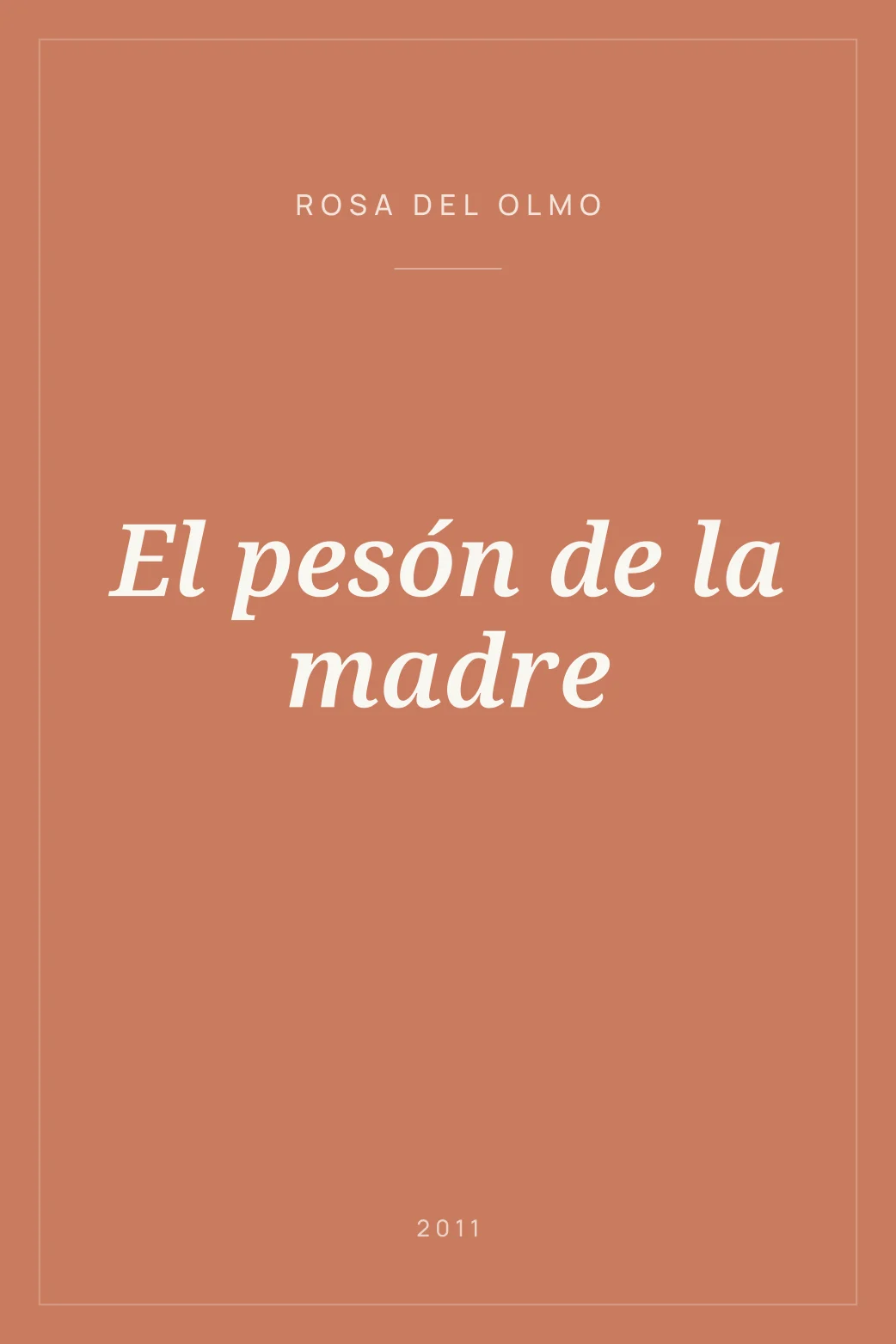 Portada de El pesón de la madre