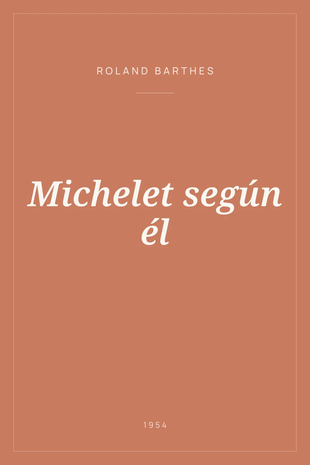 Portada de Michelet según él