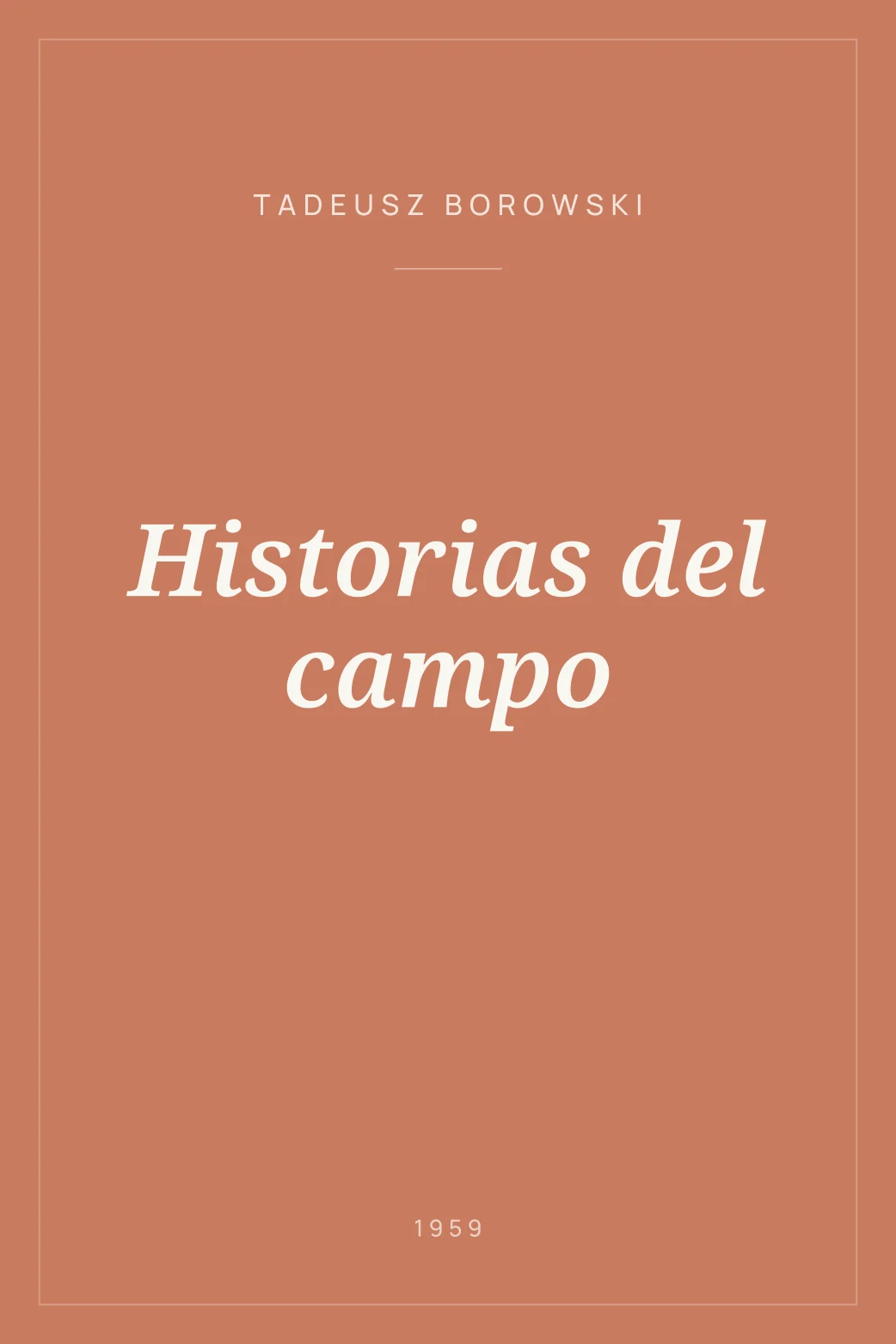 Portada de Historias del campo