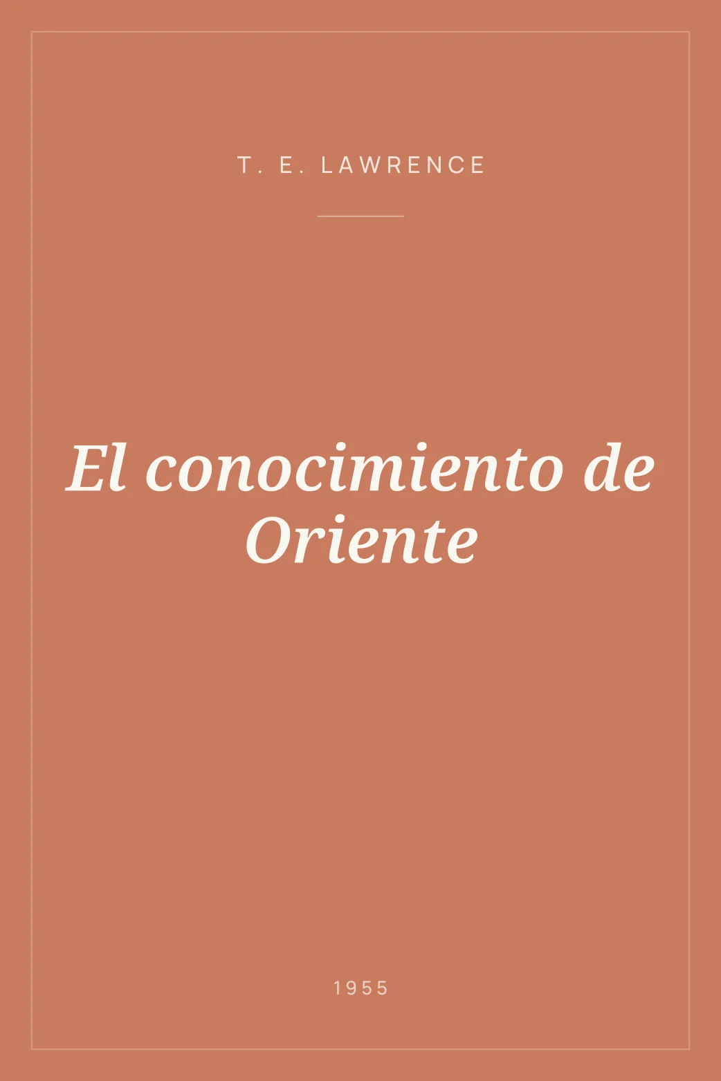 Portada de El conocimiento de Oriente