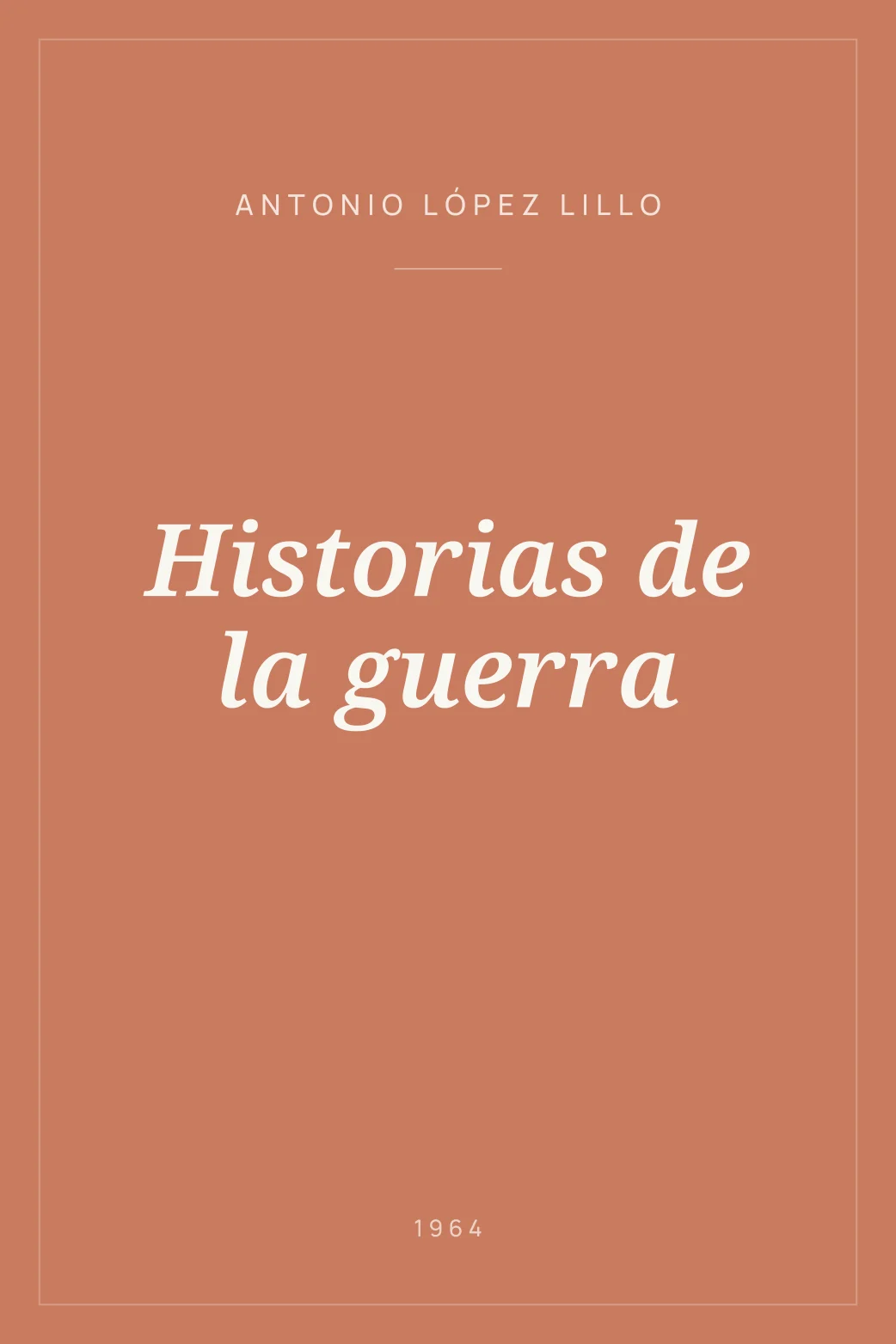 Portada de Historias de la guerra