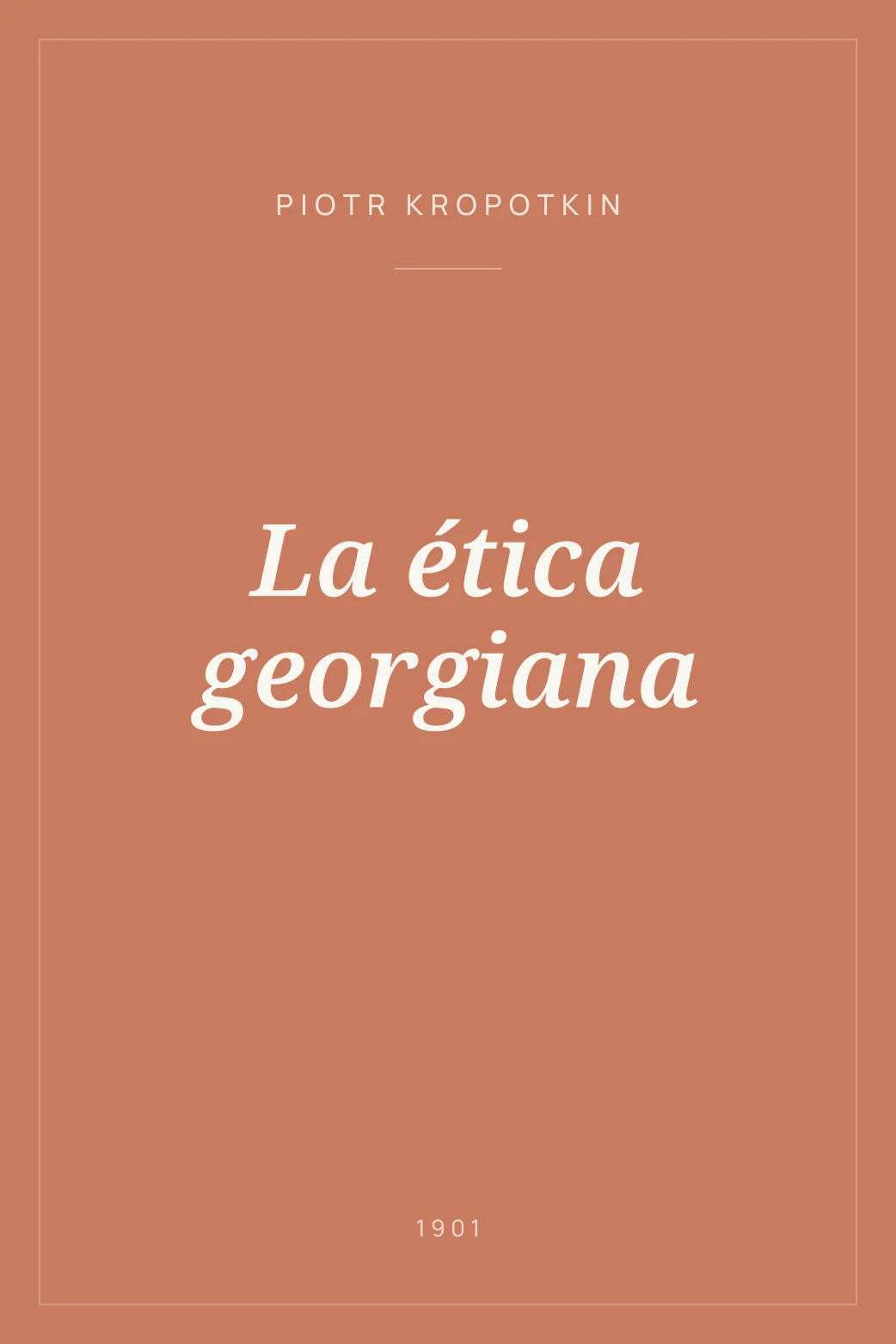 Portada de La ética georgiana