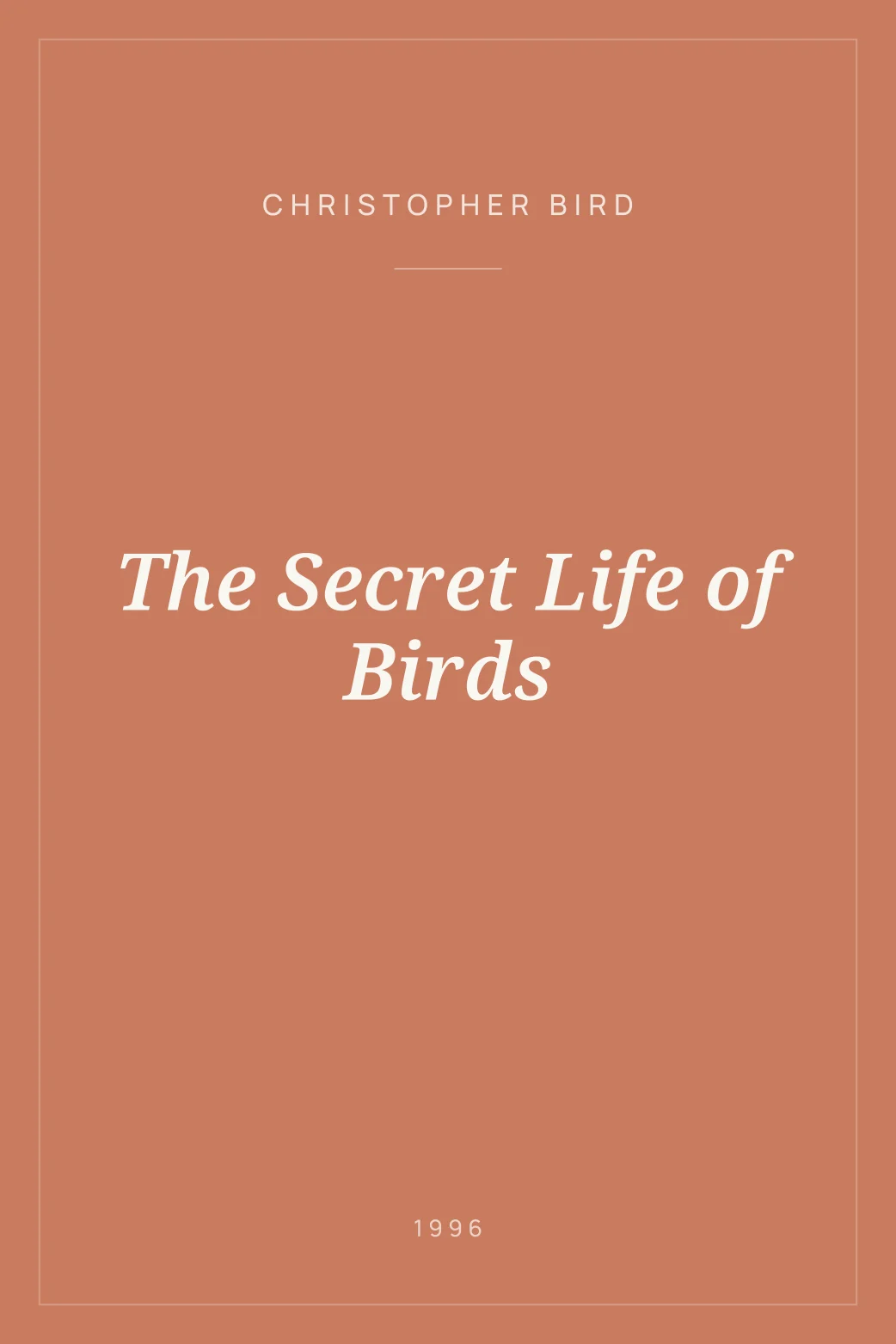 Portada de The Secret Life of Birds