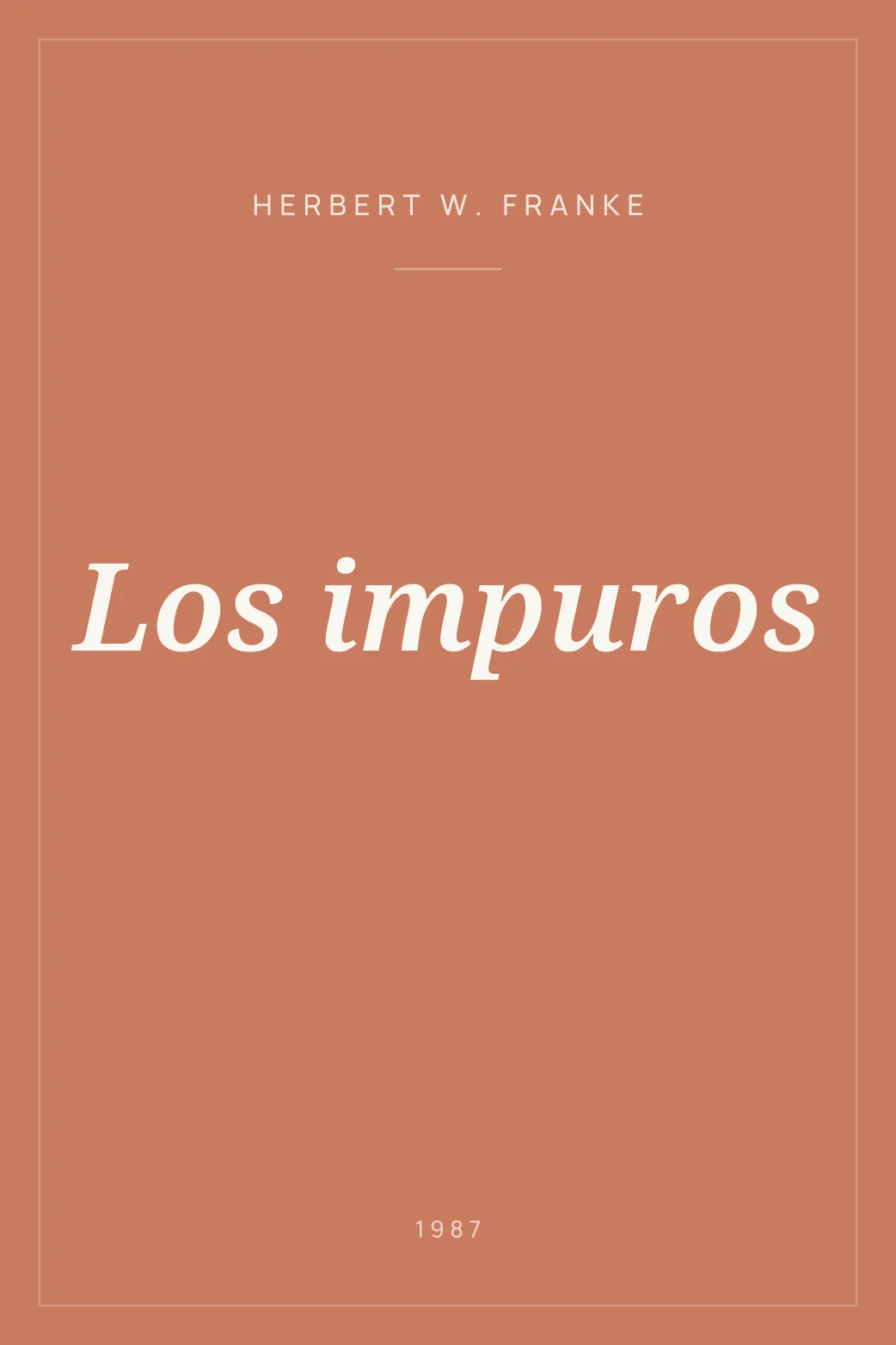 Portada de Los impuros