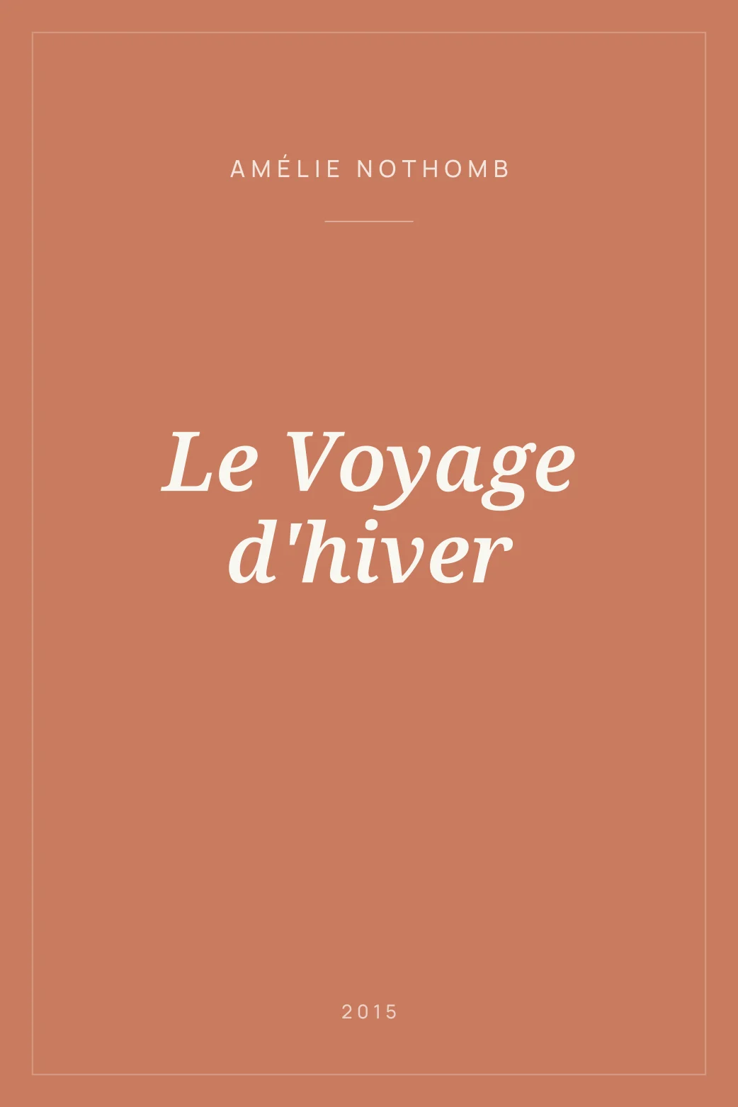 Portada de Le Voyage d'hiver