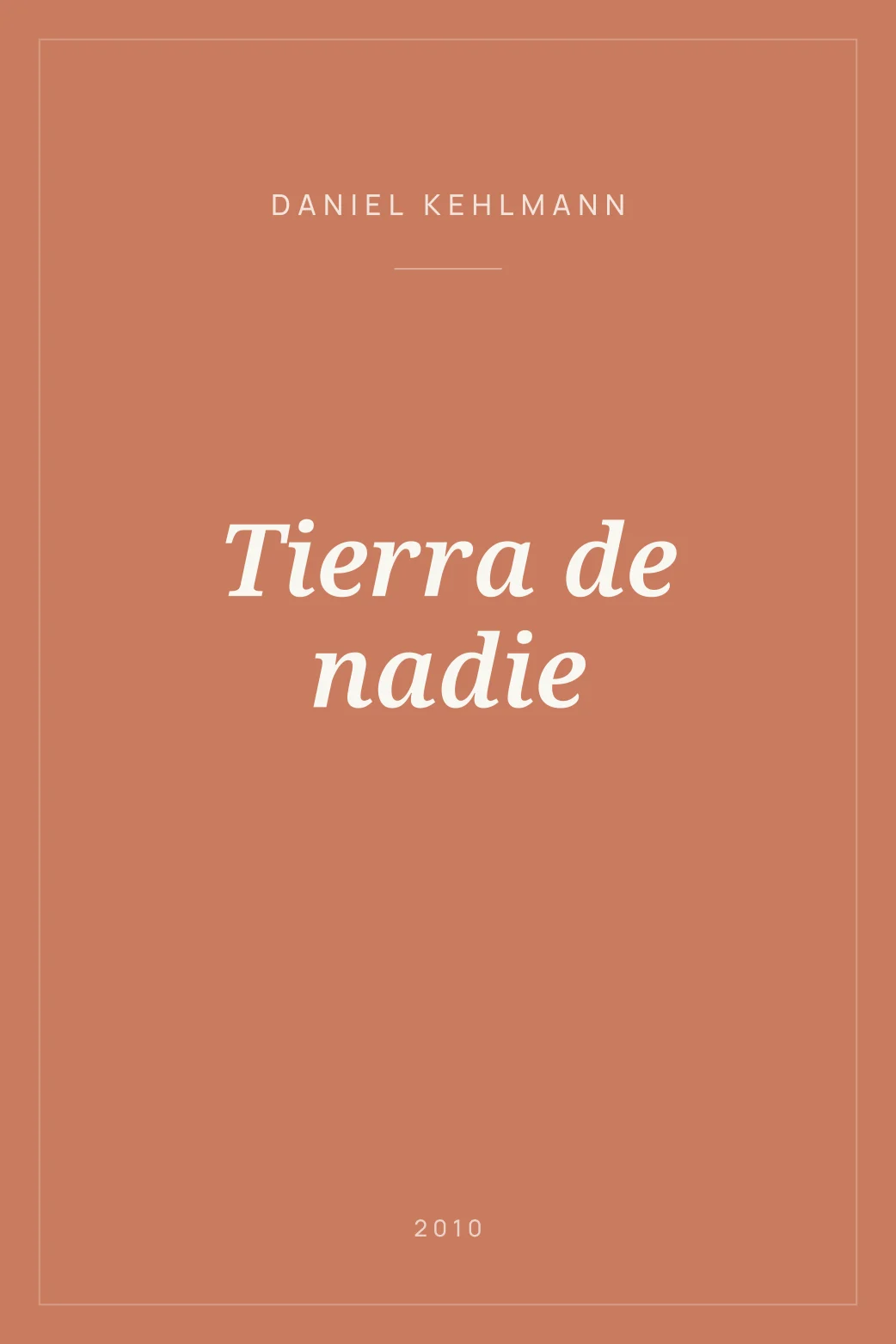 Portada de Tierra de nadie
