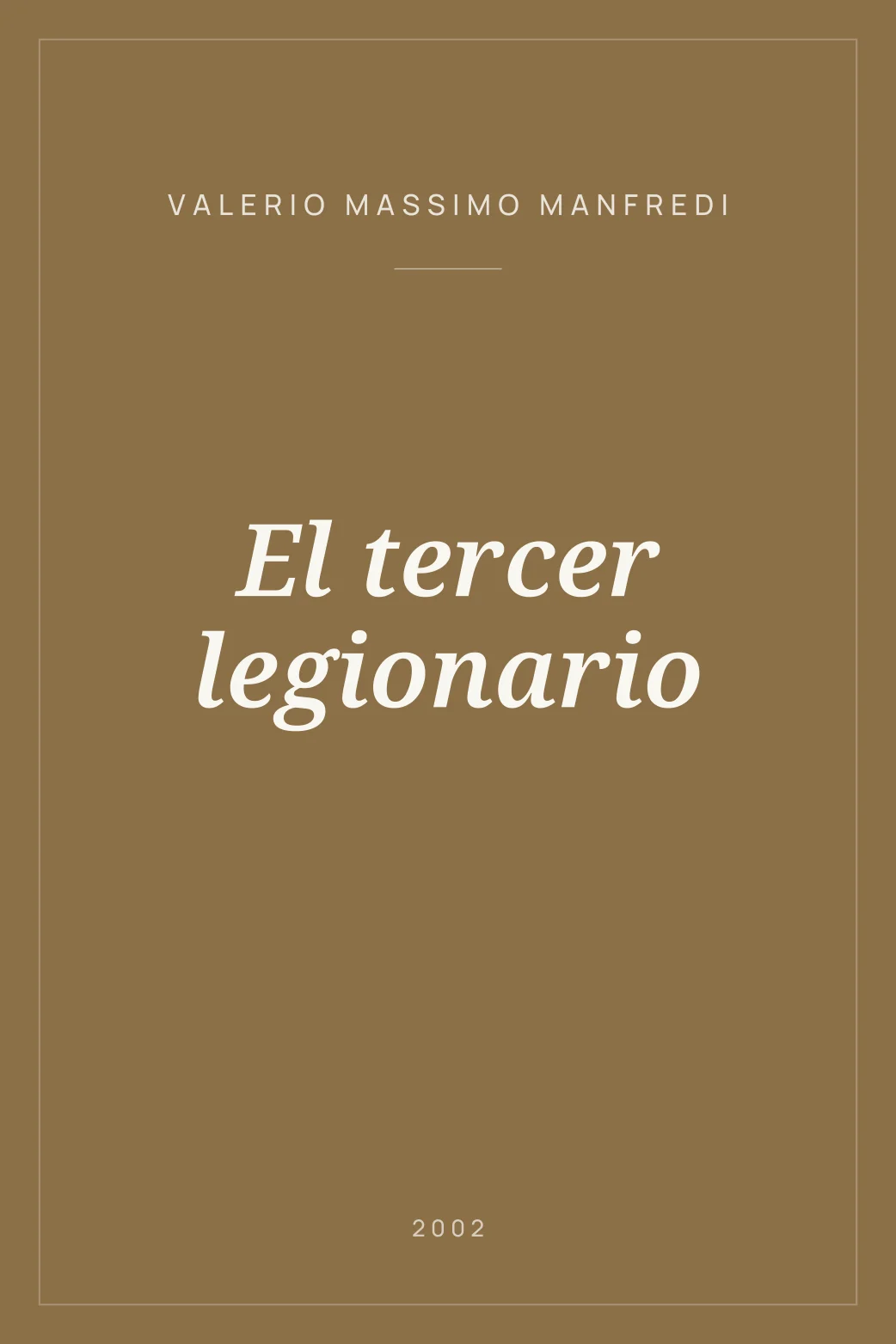 Portada de El tercer legionario