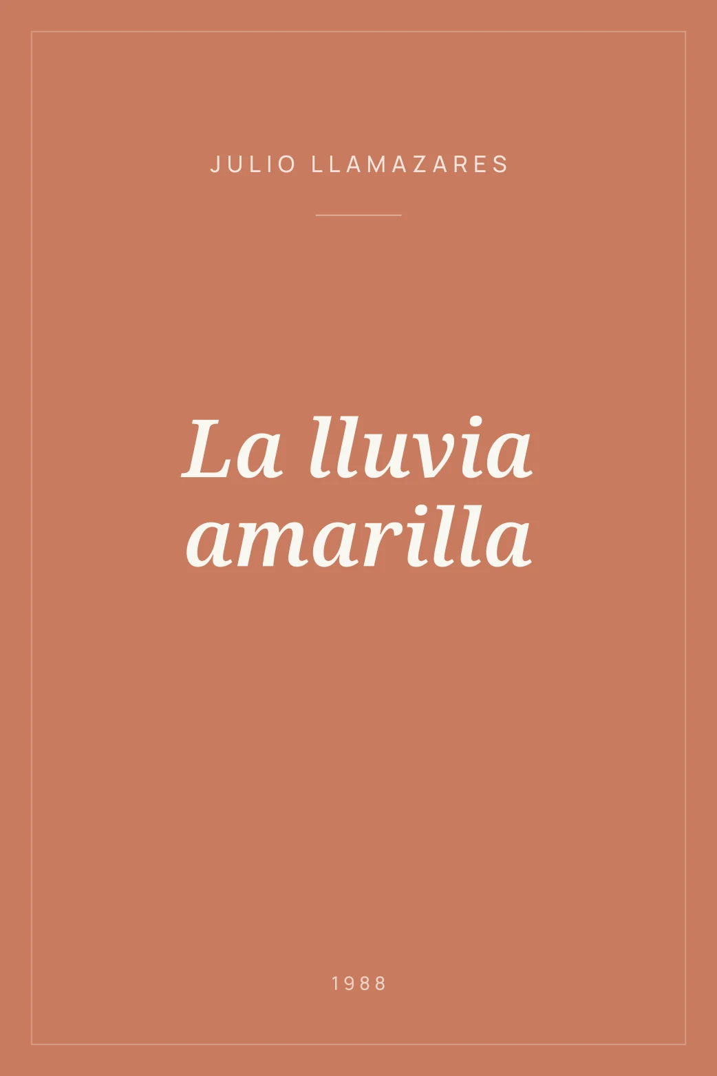Portada de La lluvia amarilla