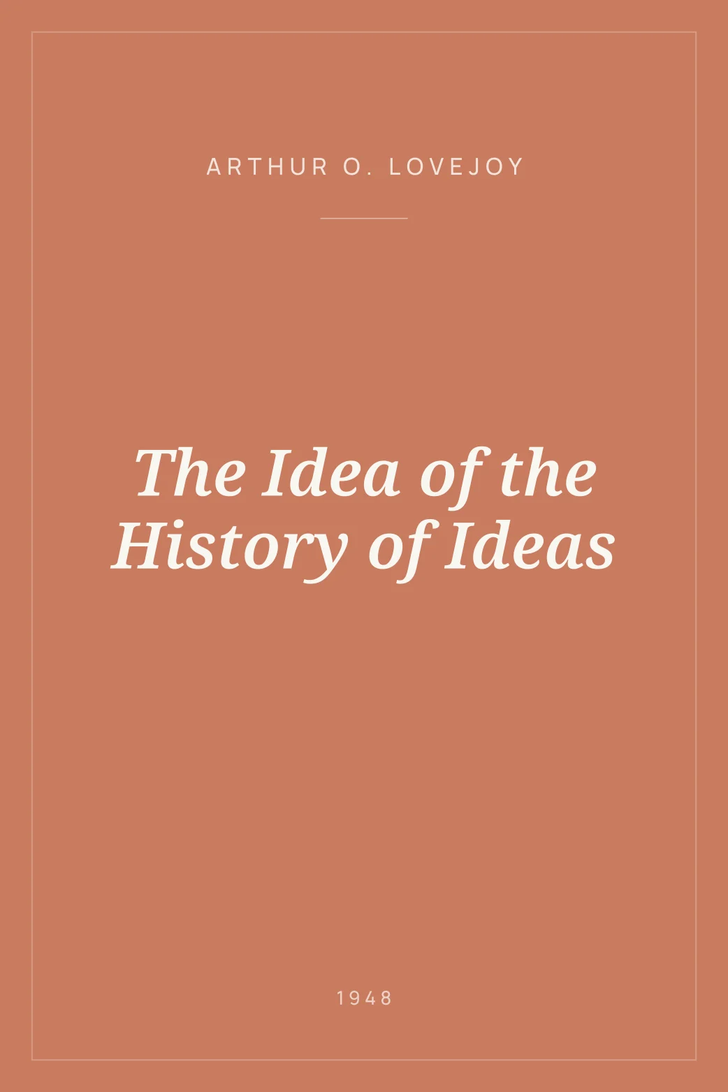 Portada de The Idea of the History of Ideas
