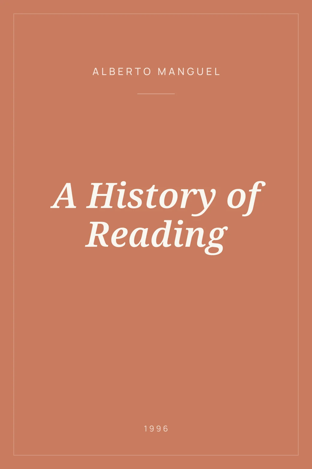 Portada de A History of Reading