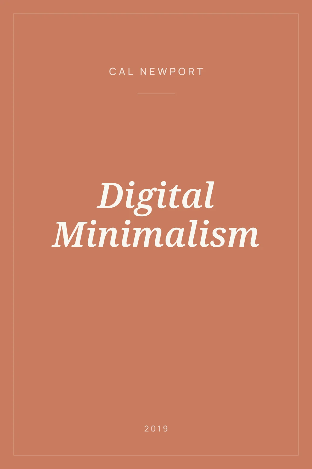 Portada de Digital Minimalism