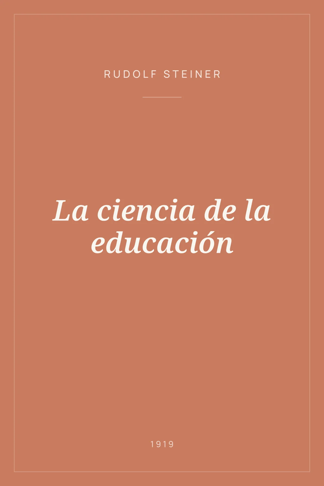 Portada de La ciencia de la educación