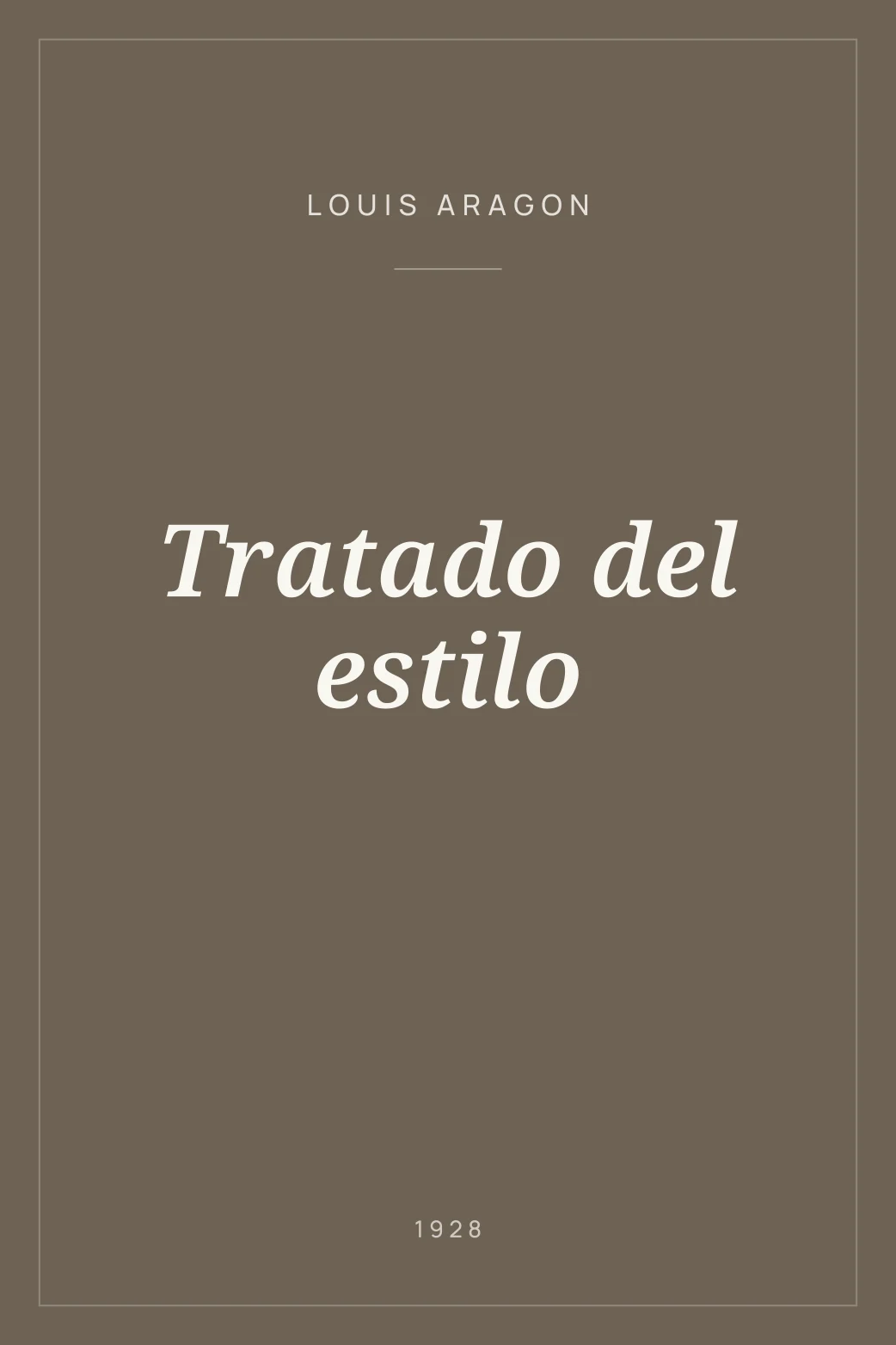 Portada de Tratado del estilo