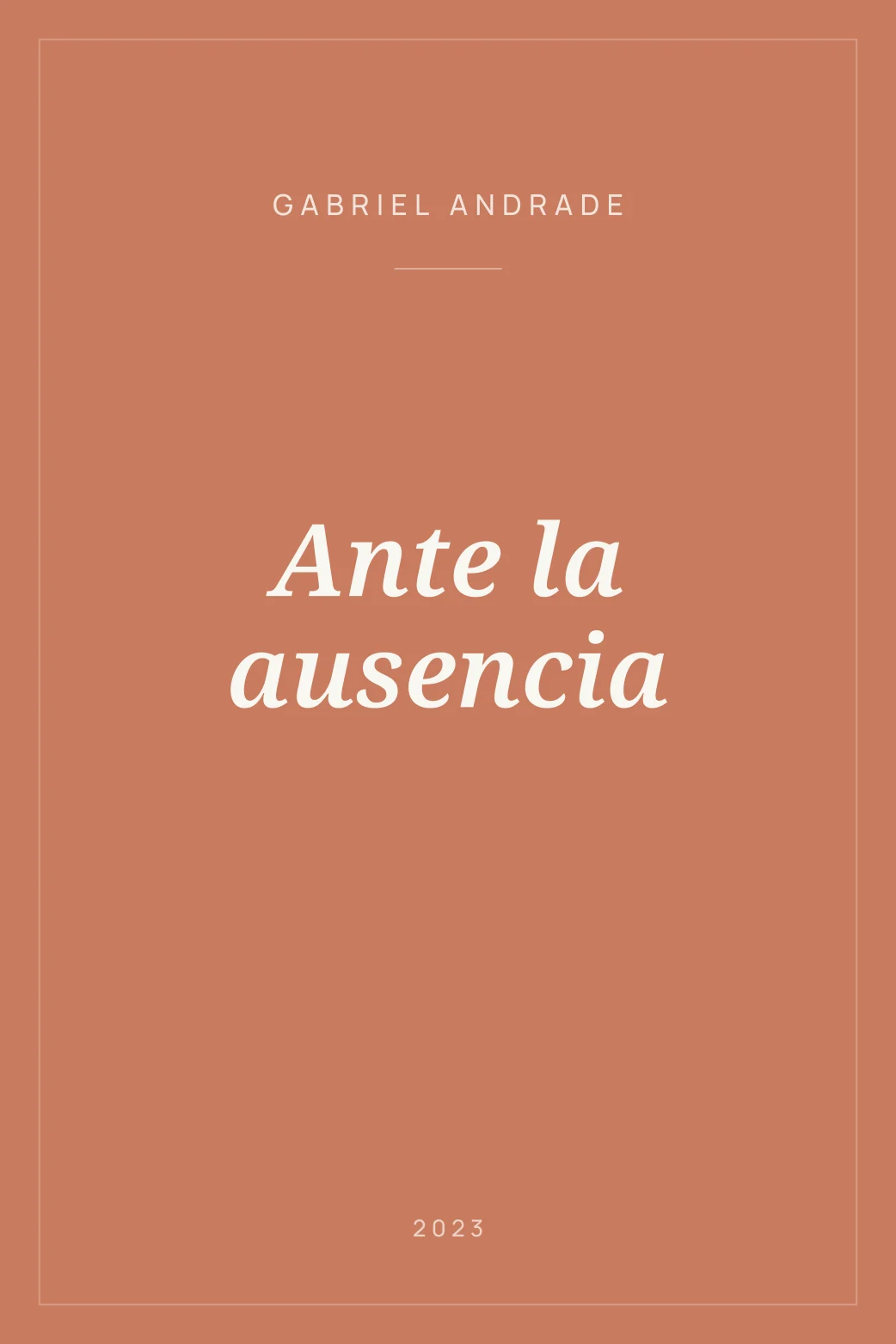 Portada de Ante la ausencia