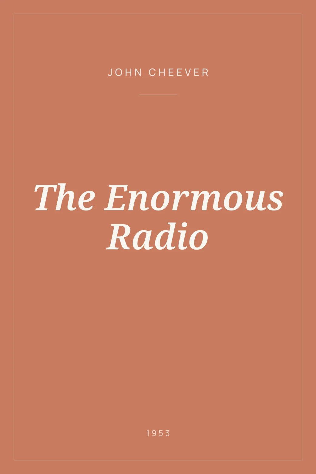 Portada de The Enormous Radio