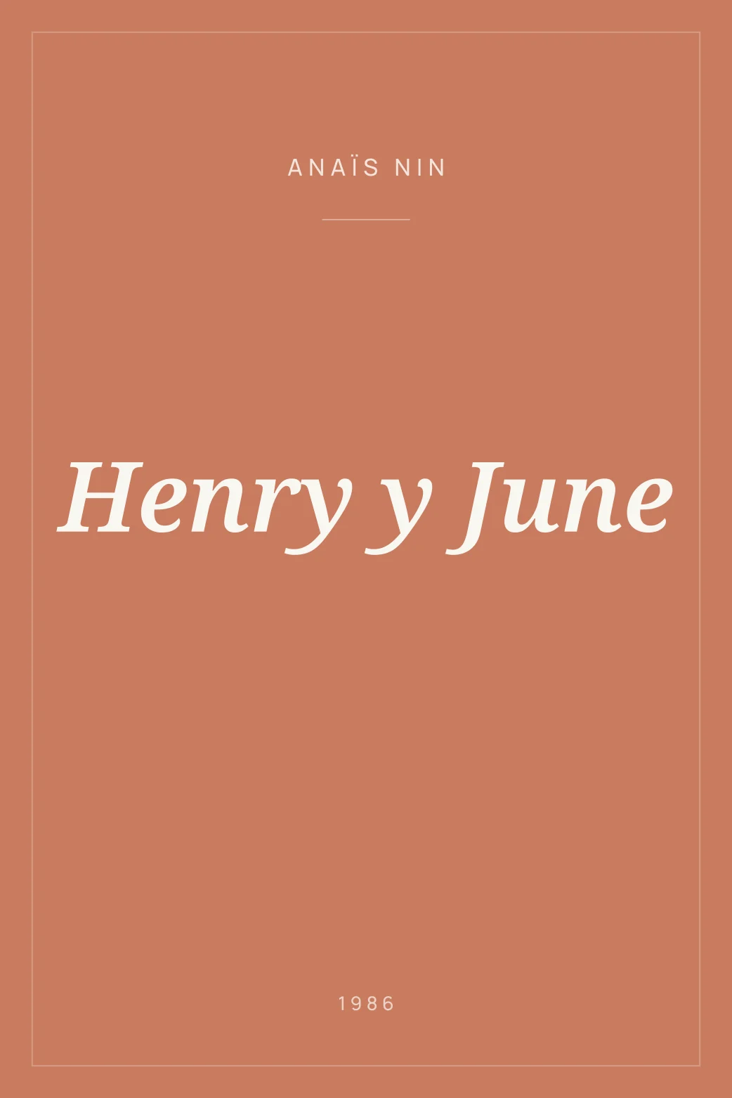 Portada de Henry y June
