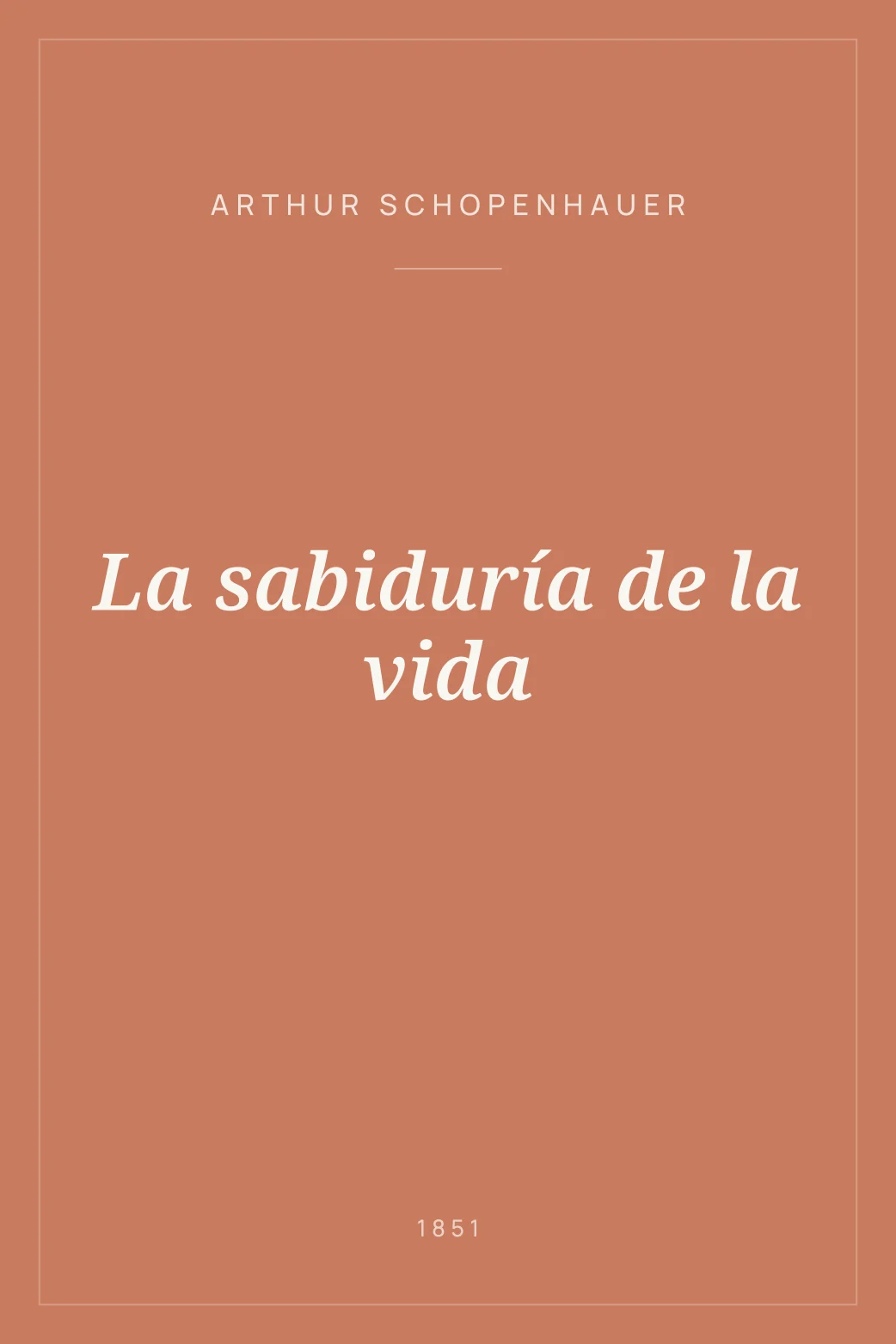 Portada de La sabiduría de la vida