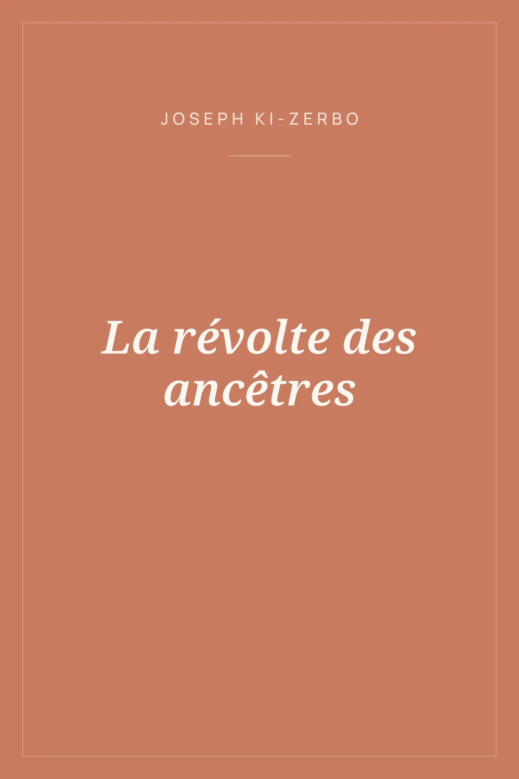 Portada de La révolte des ancêtres