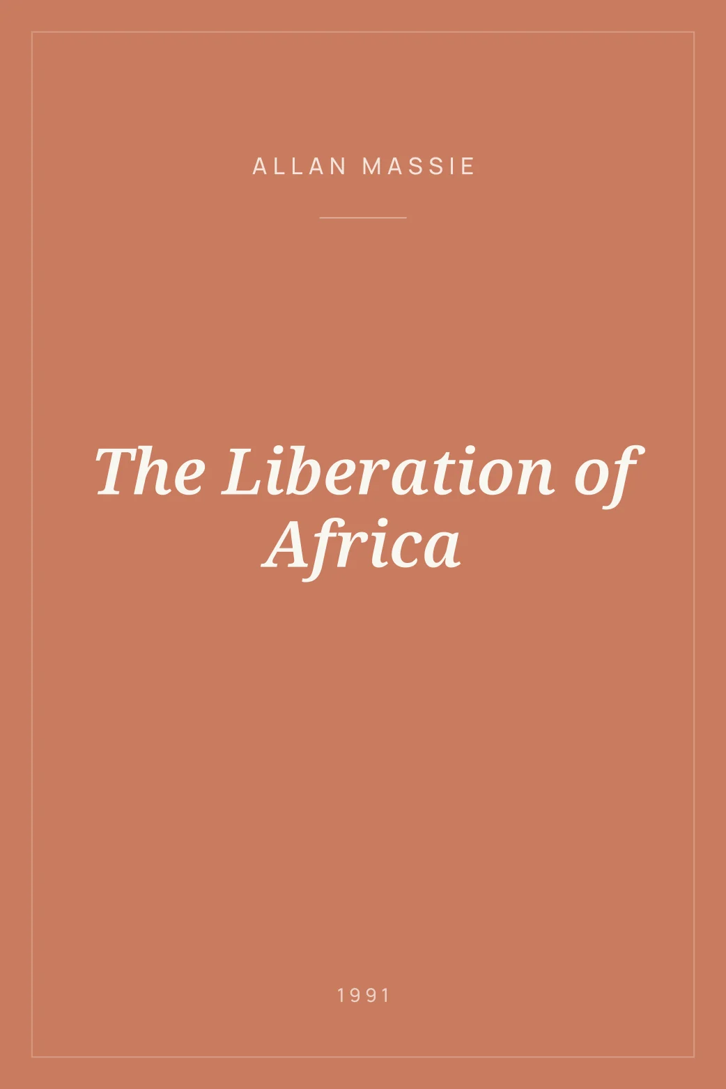 Portada de The Liberation of Africa