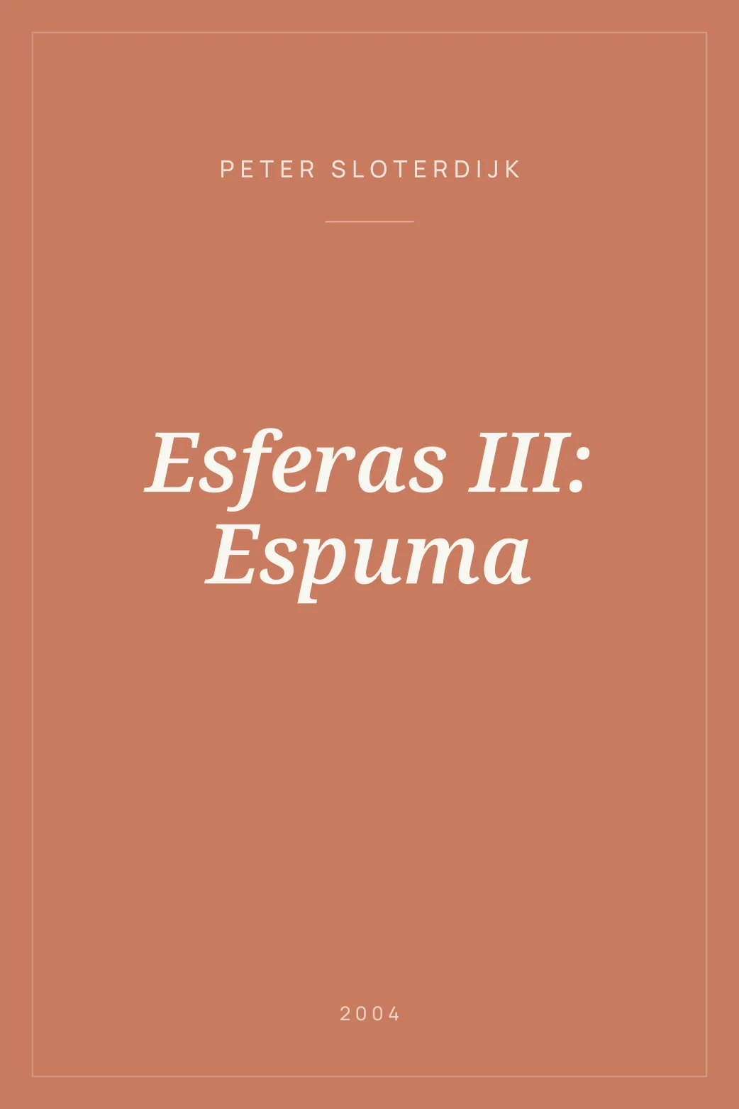 Portada de Esferas III: Espuma