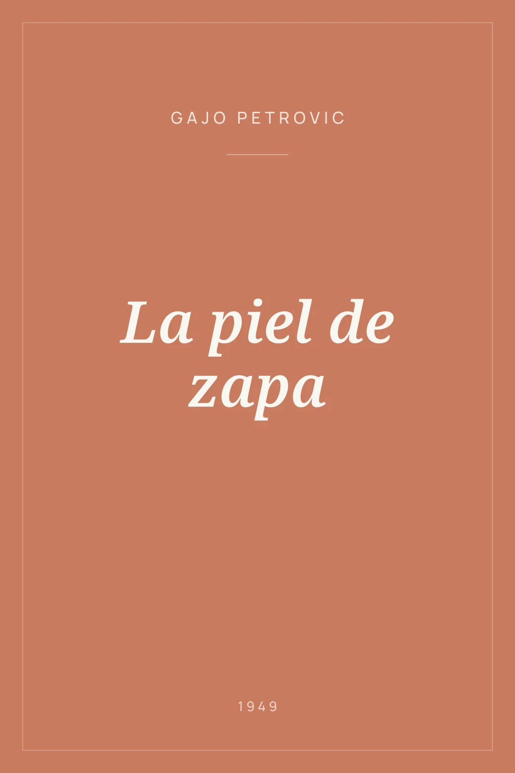 Portada de La piel de zapa