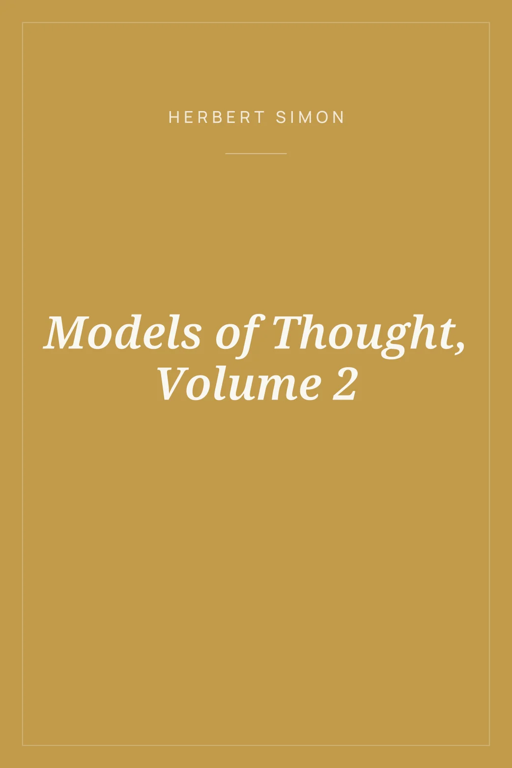 Portada de Models of Thought, Volume 2