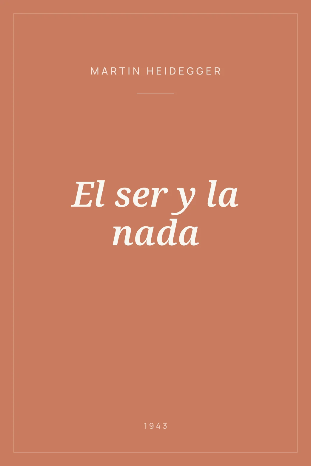 Portada de El ser y la nada