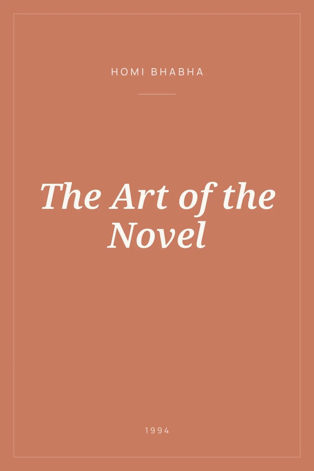 Portada de The Art of the Novel