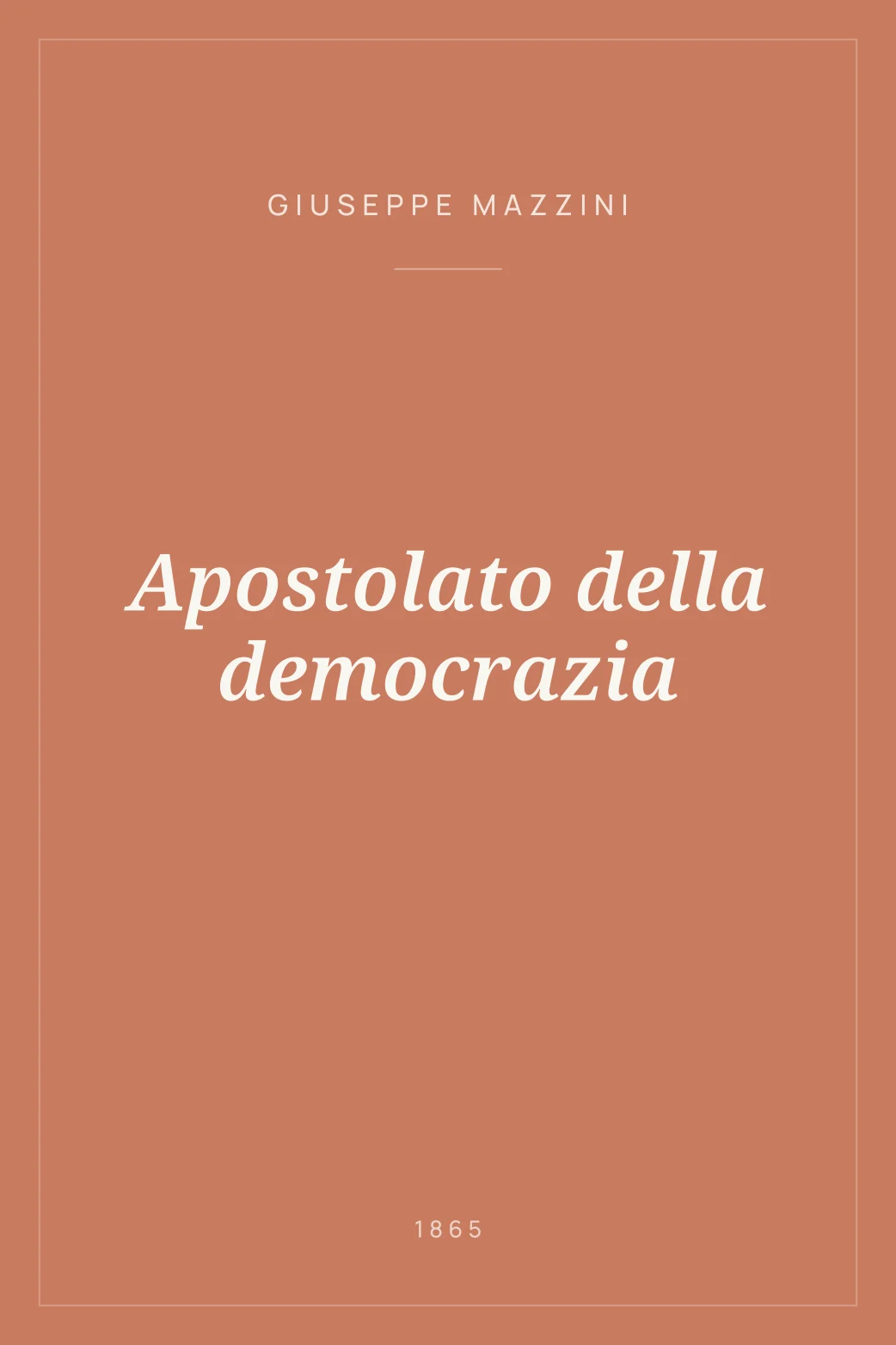 Portada de Apostolato della democrazia