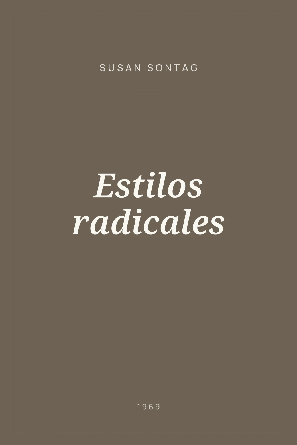Portada de Estilos radicales