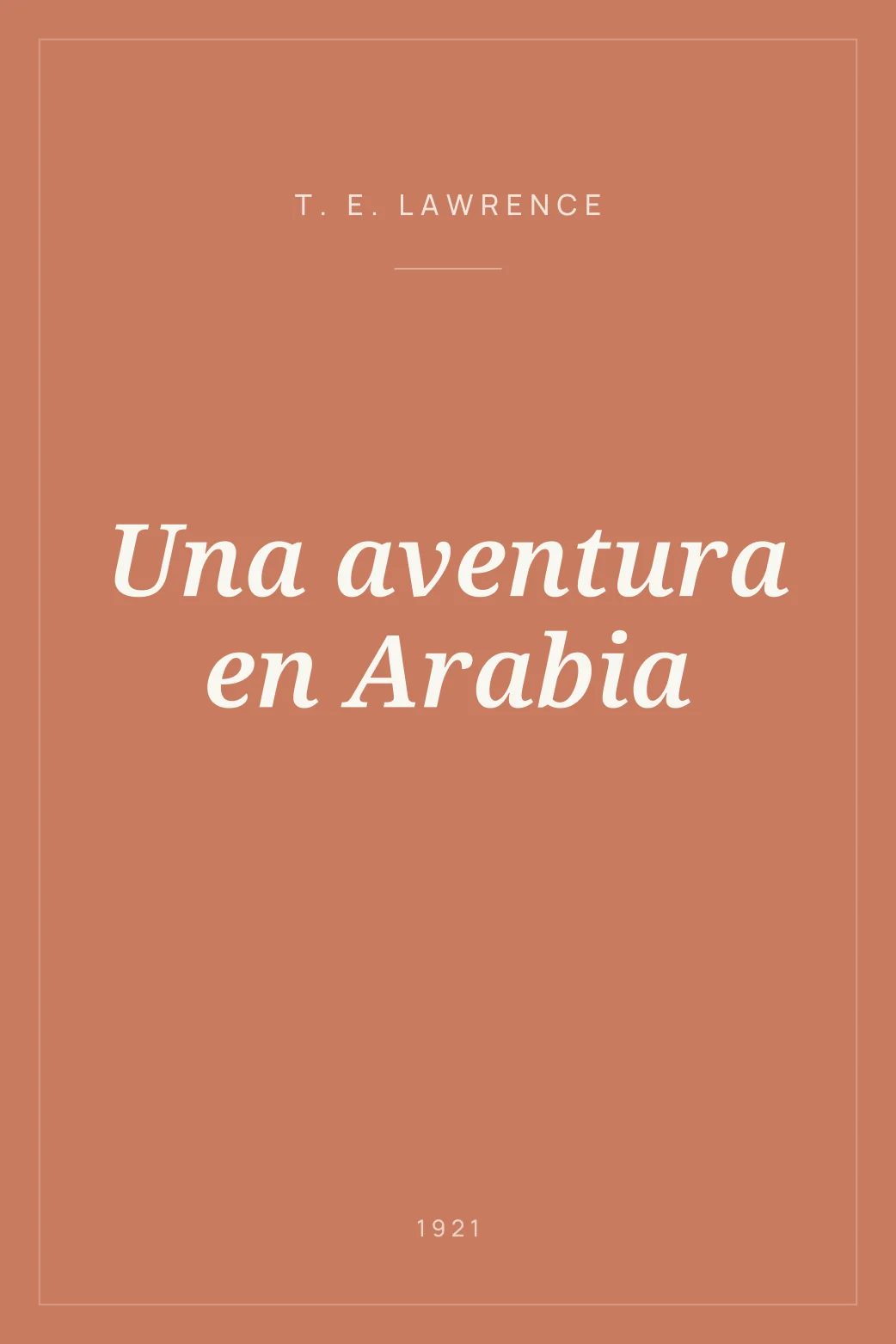 Portada de Una aventura en Arabia