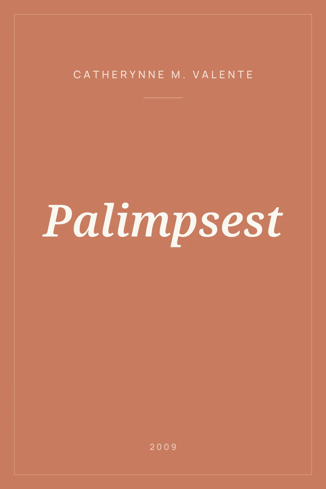 Portada de Palimpsest