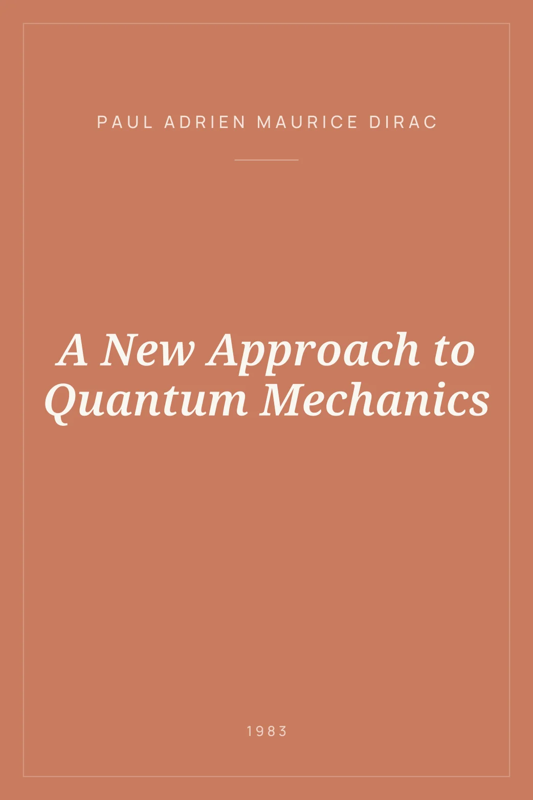 Portada de A New Approach to Quantum Mechanics