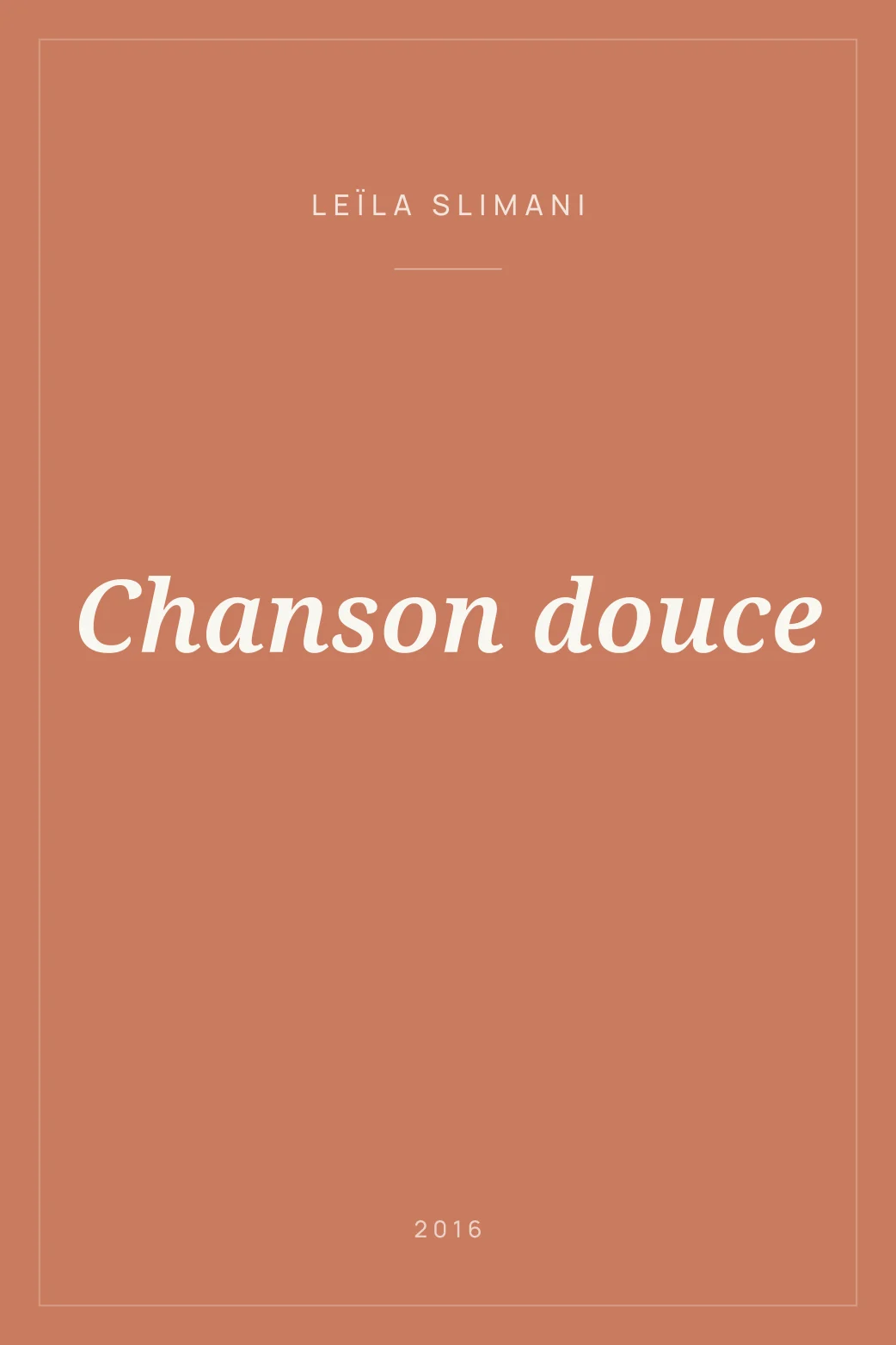 Portada de Chanson douce