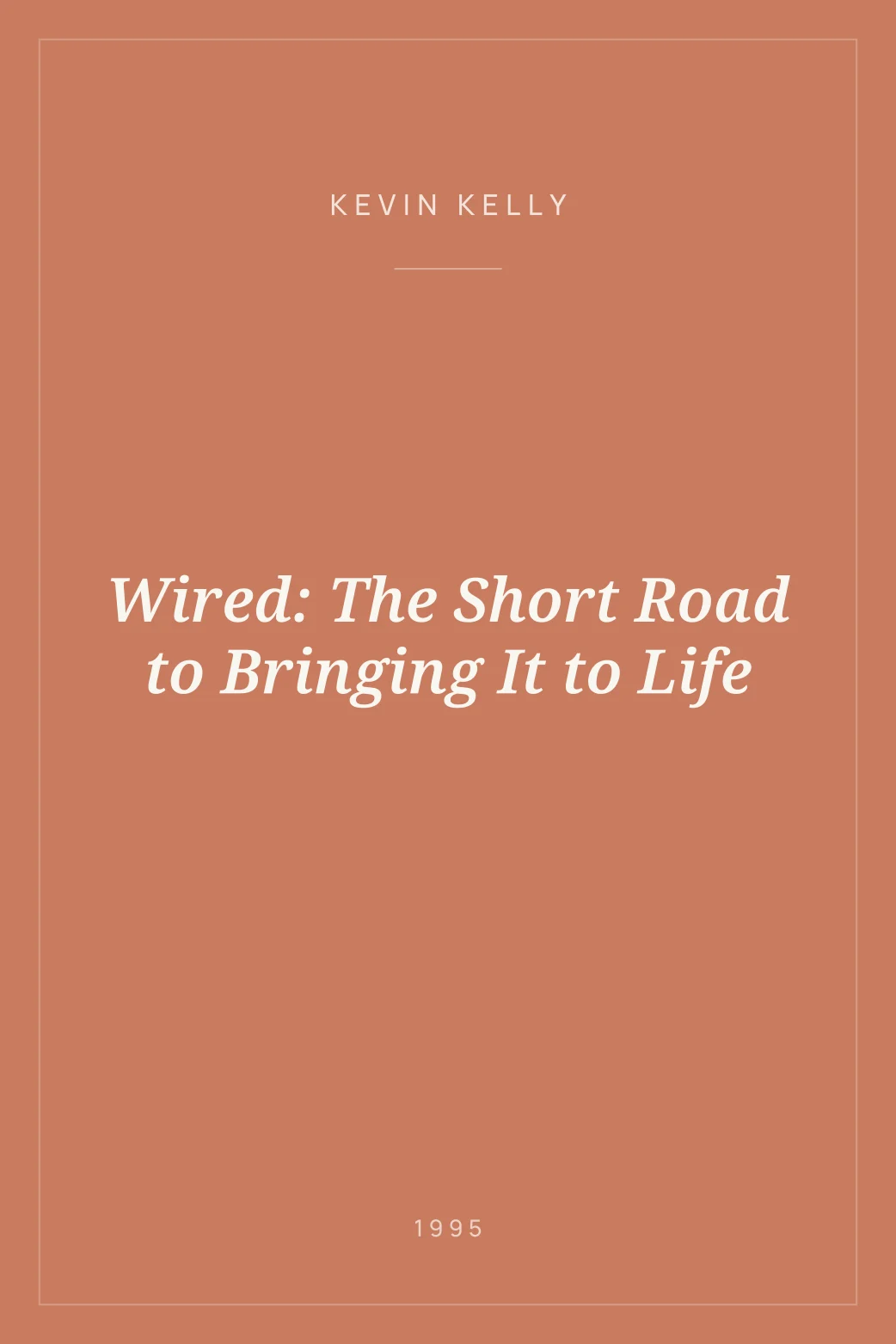 Portada de Wired: The Short Road to Bringing It to Life